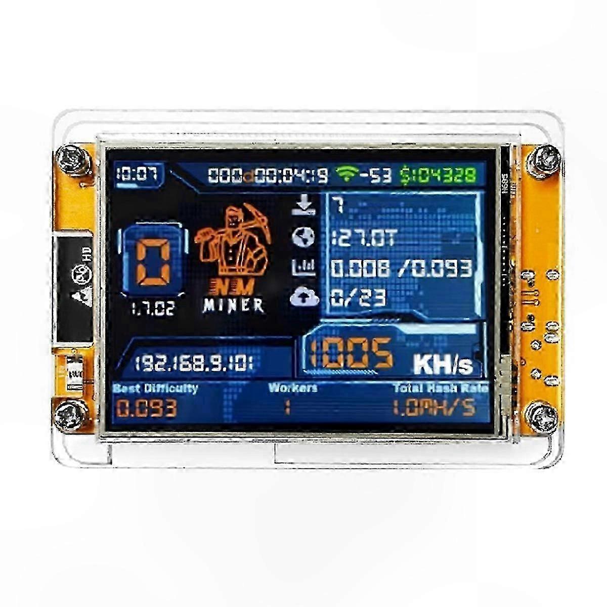 NMMiner NerdMiner V2 1000KH/s Bitcoin Solo Miner with 2.8" ESP32 Display