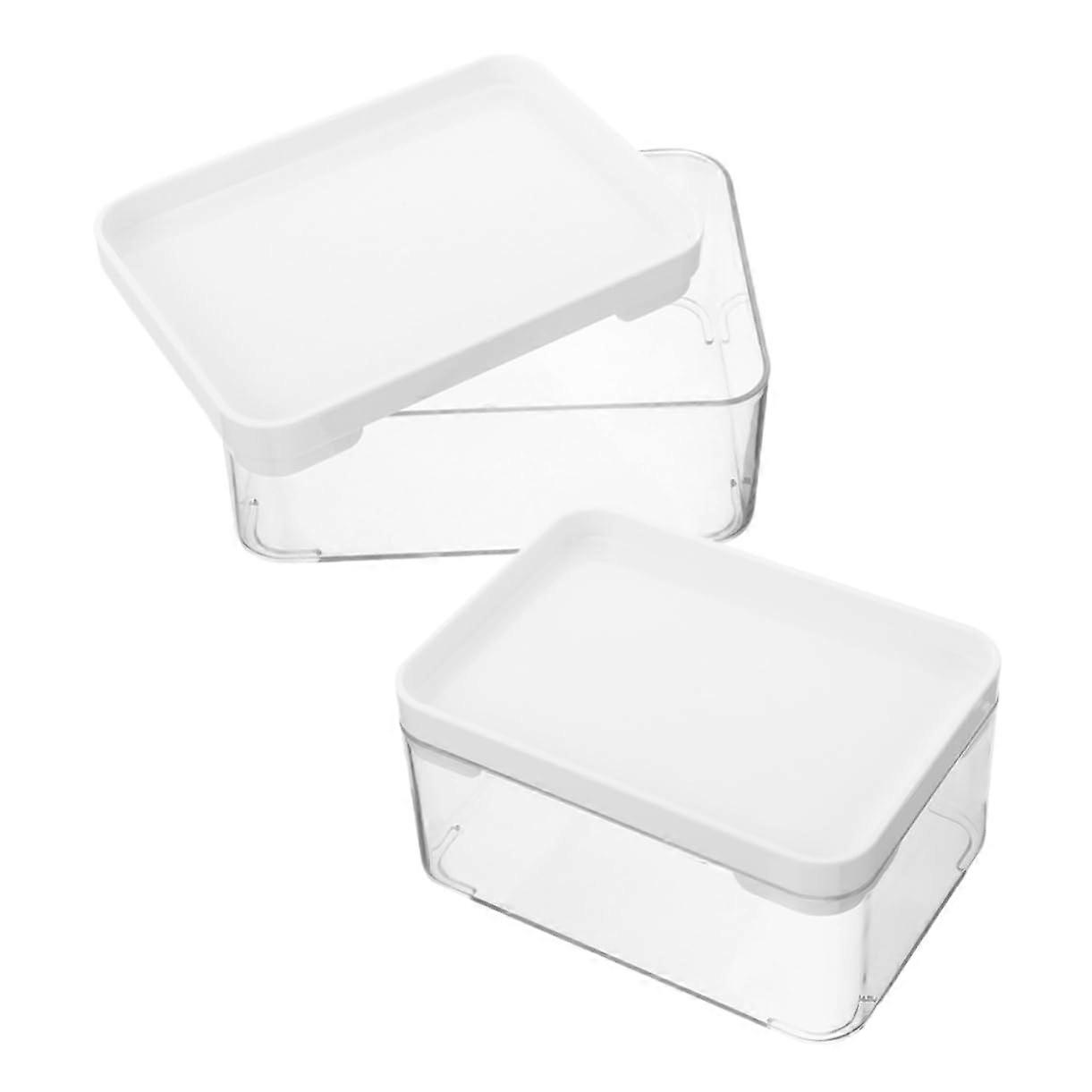 2 Pack Laundry Capsule Storage Containers with Lids Plastic Holders for Washing Powder Dryer Sheets