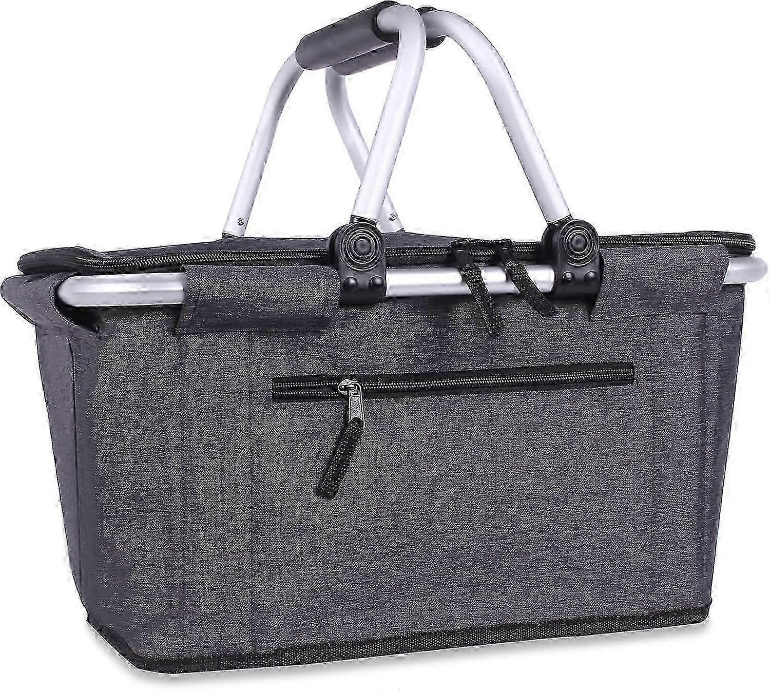 Collapsible Picnic Basket, Insulated Cooler with Handles, Design