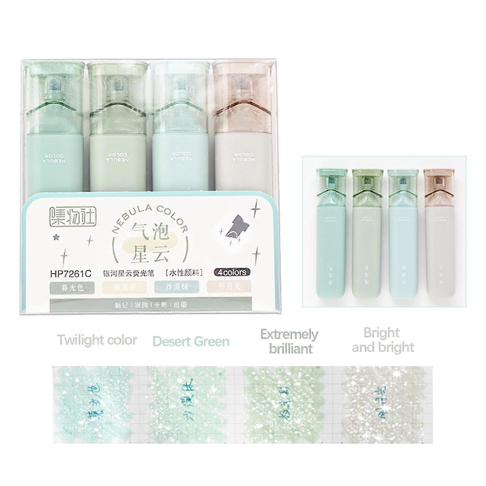 YiFudd Burst Flash Girl Heart Mother-of-pearl Highlighter DIY Handbook Color Pen Highlighter Markers 10ml