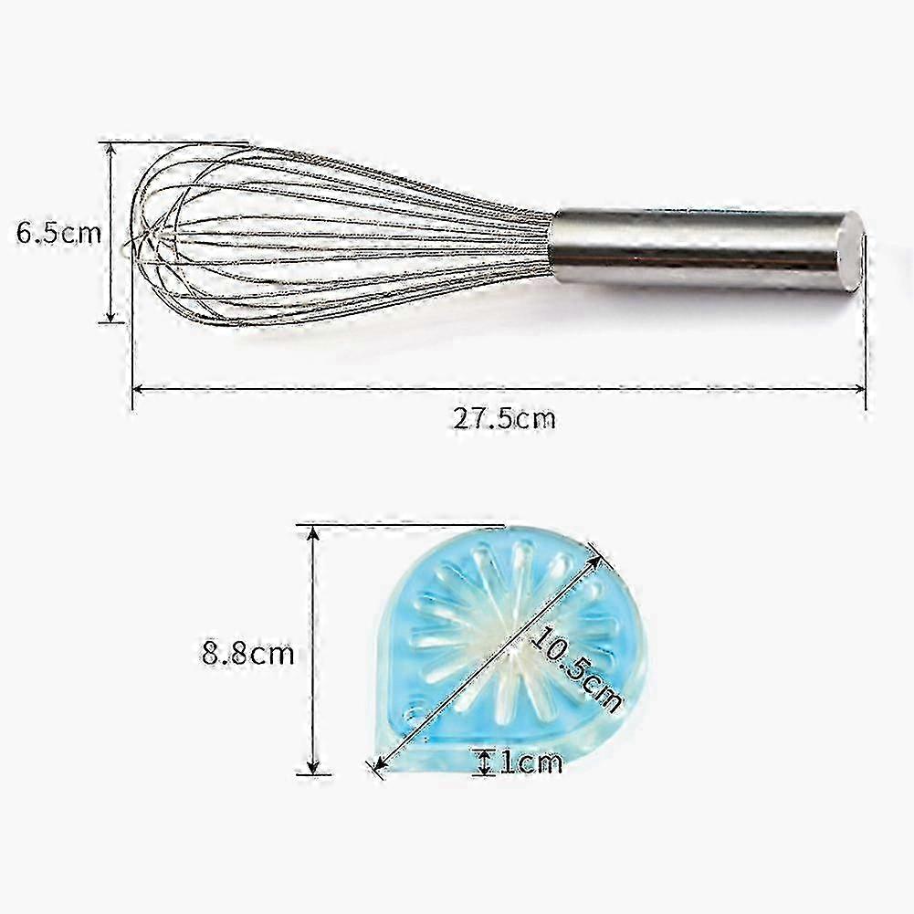 Stainless Steel Egg Whisk & Liquid Scraper Set - Durable Baking Tools for Effortless Mixing