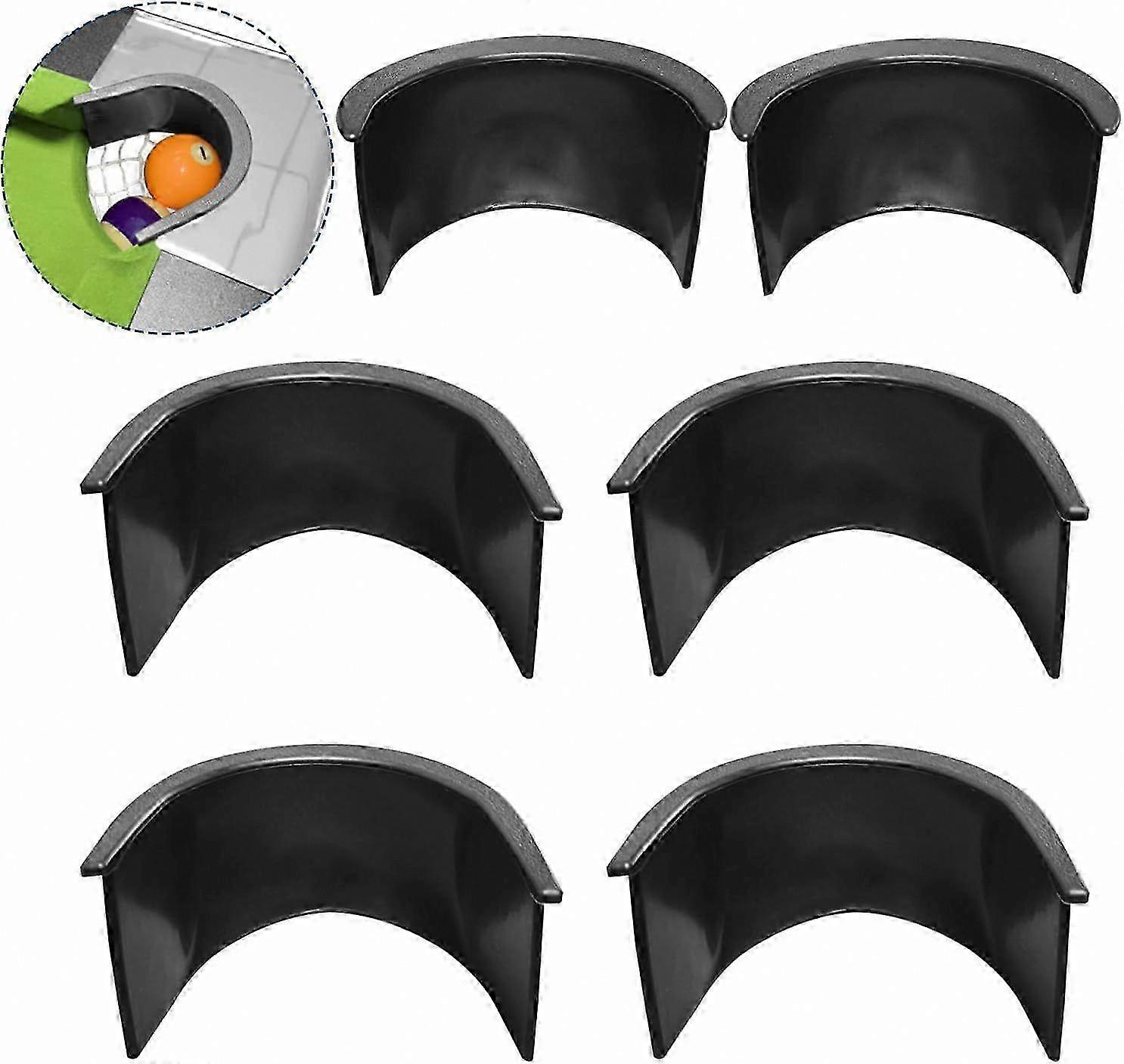 6-Piece Billiard Table Pocket Liner Set for 4 Corners & 2 Sides