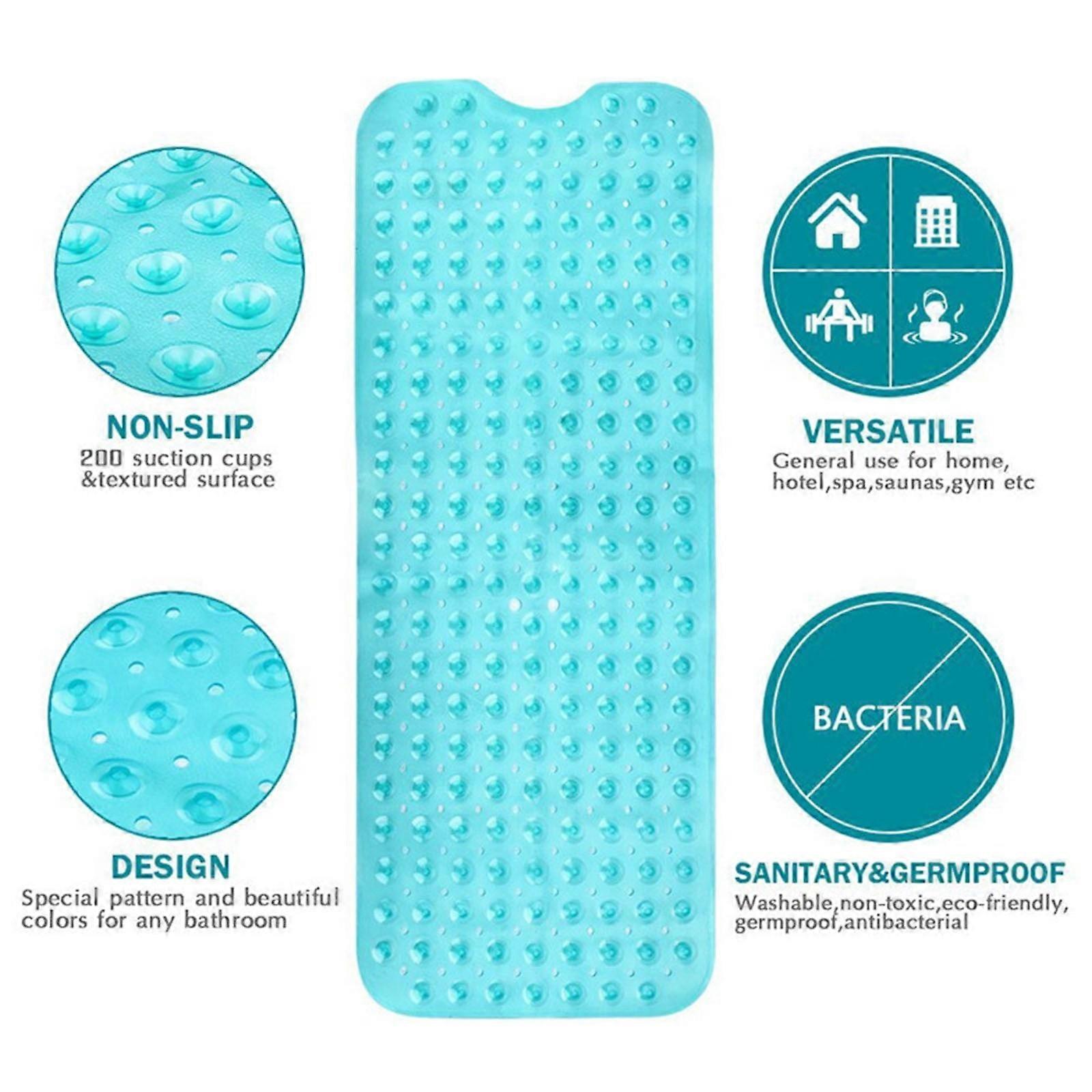 Christmas Door Mat & Bath Mats Set - Extra Long Non-Slip with Suction Cups, Machine Washable, Soft Shower Floor Mat Compatible with Standard Tubs