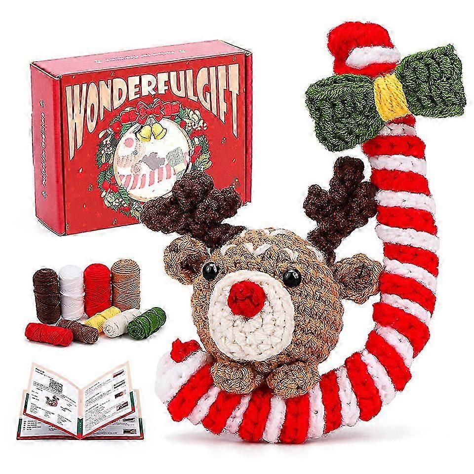 Christmas Crochet Kit for Beginners Knitting Material Package