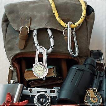 Glowing Clip Horloge Quartz Uurwerk Rugzak Accessoires Outdoor Avontuur 2 Stuks Wit
