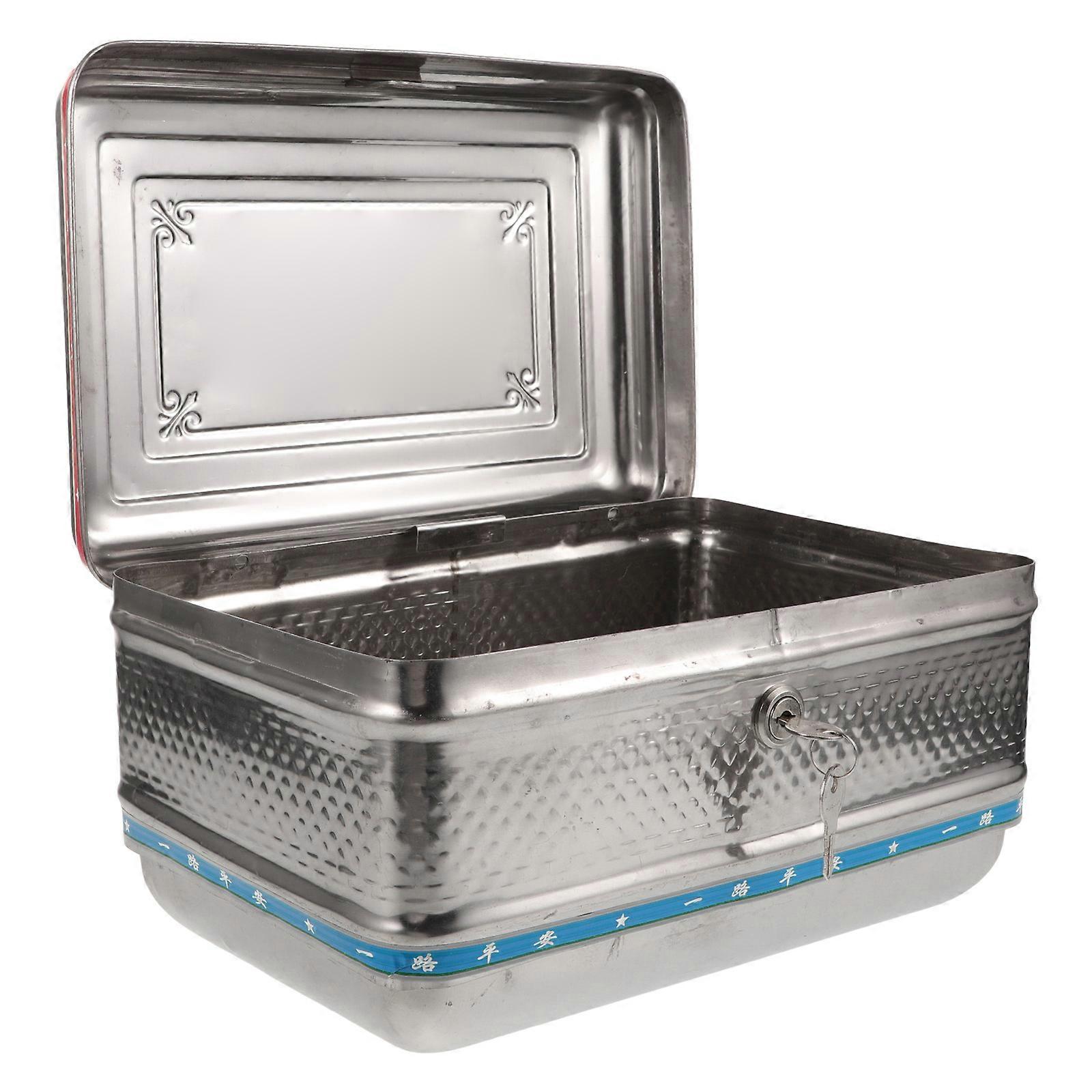 Silver Motorcycle Top Case for Safe Storage Large Capacity Toolbox