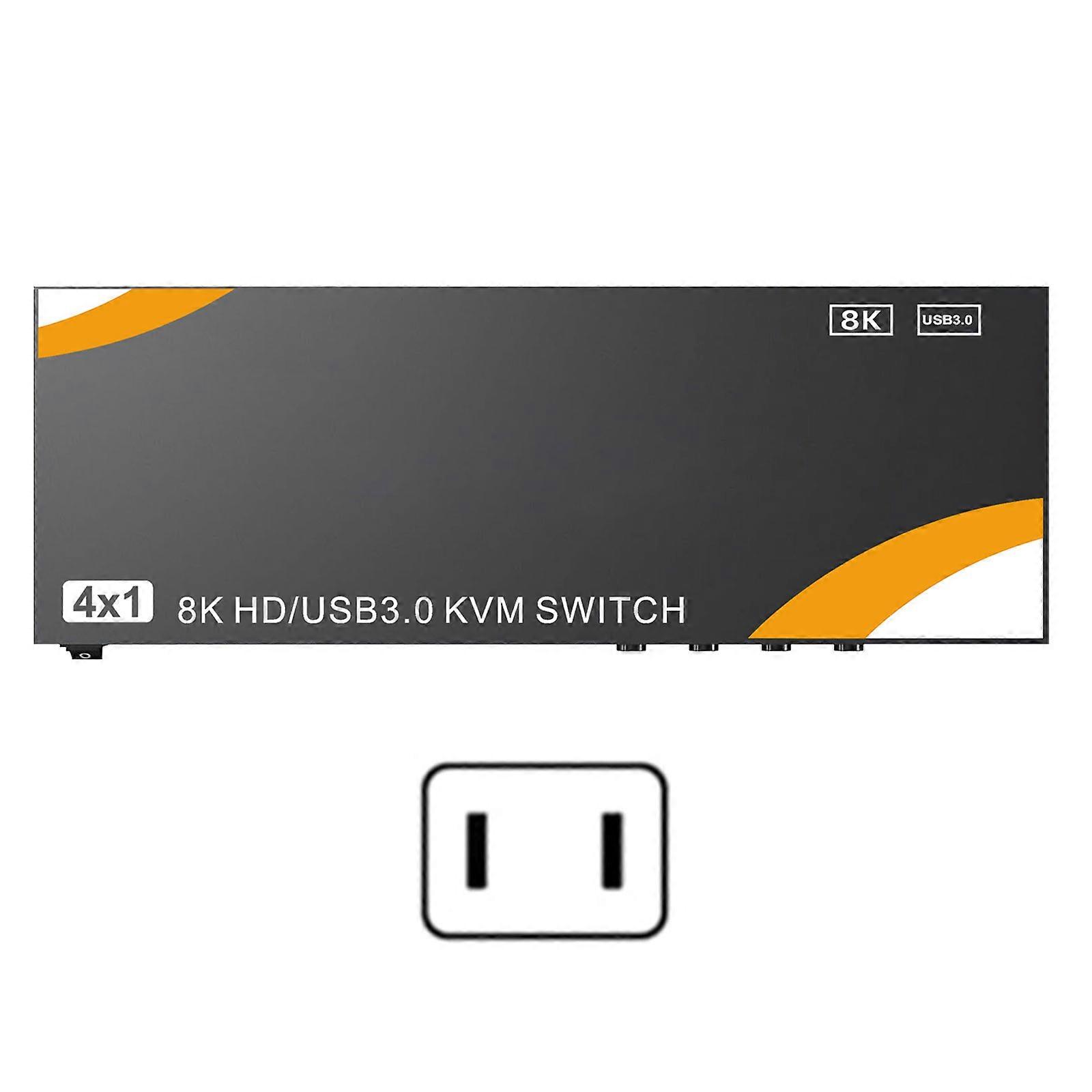 USB KVM HDTV Switcher Splitter Box 4 PC Sharing USB Devices Switcher Box For PC Computer Printer Keyboards Mouse Multicolor