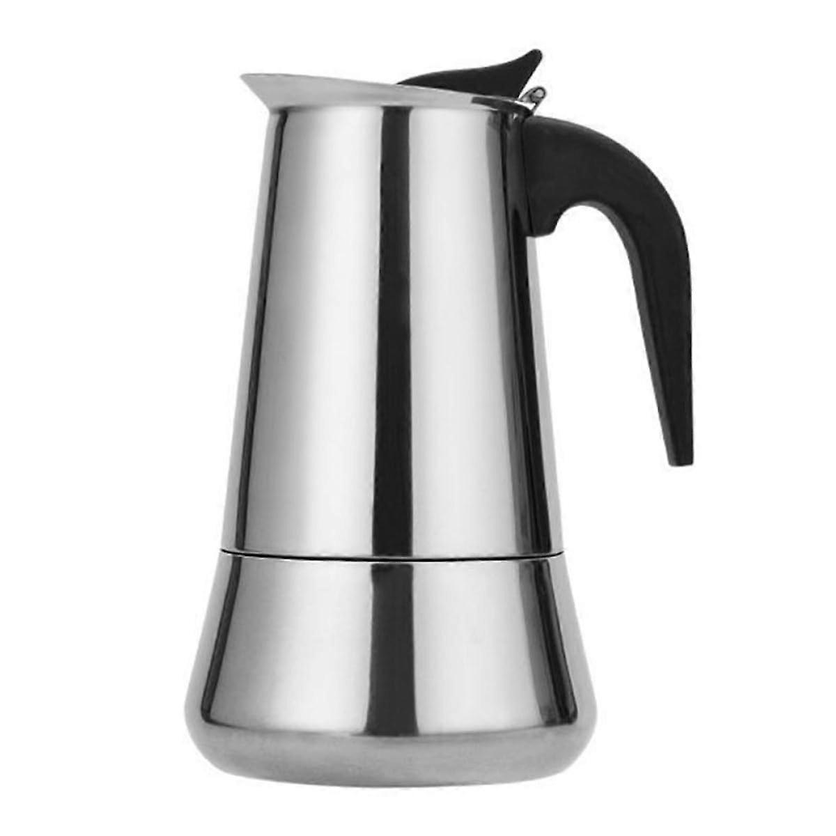 Stainless Steel Stovetop Espresso Maker with CoolTouch Handle, Builtin Filter, MultiStovetop Compatible