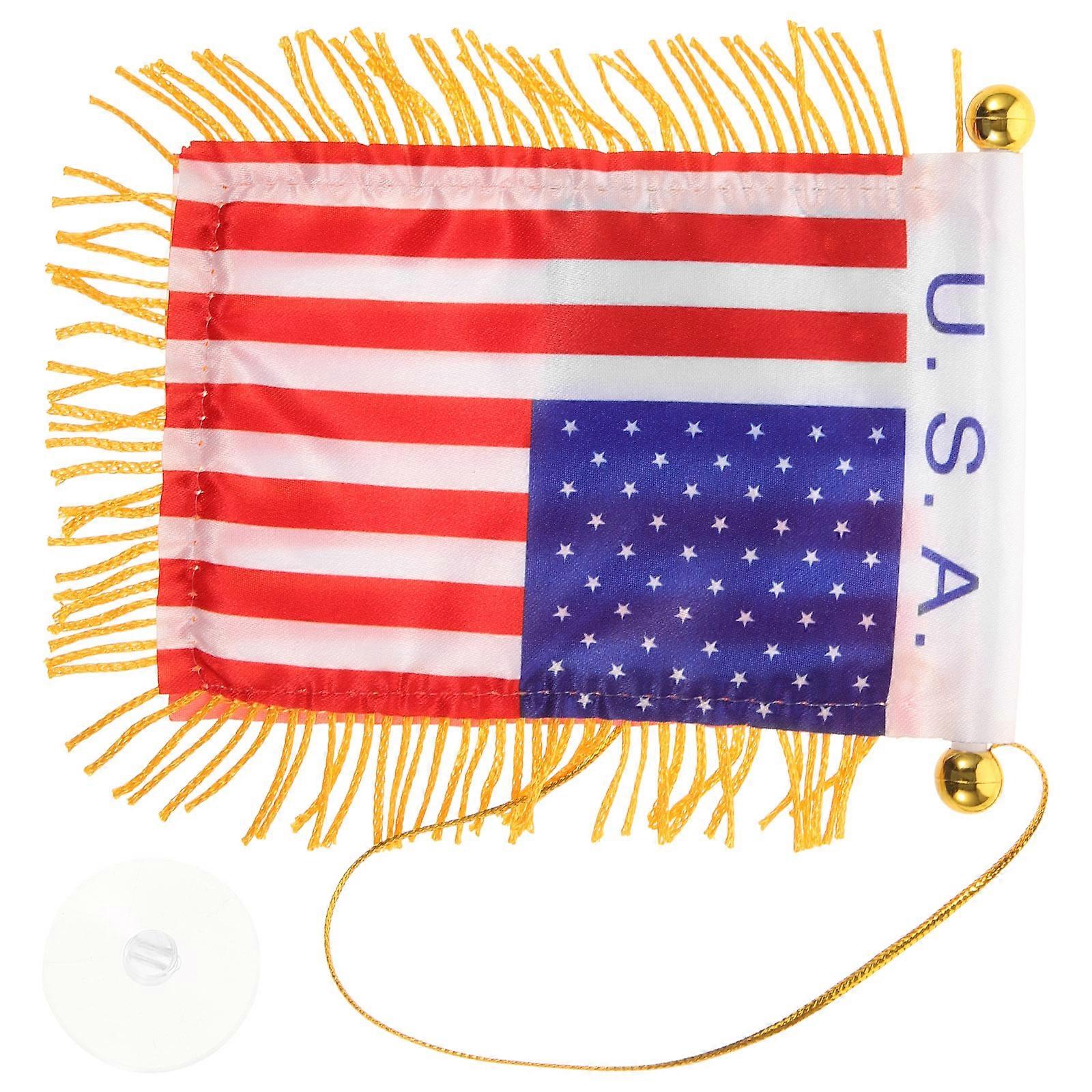 Rearview Mirror Car Ornament Flag Hanging Accessory Durable Plastic