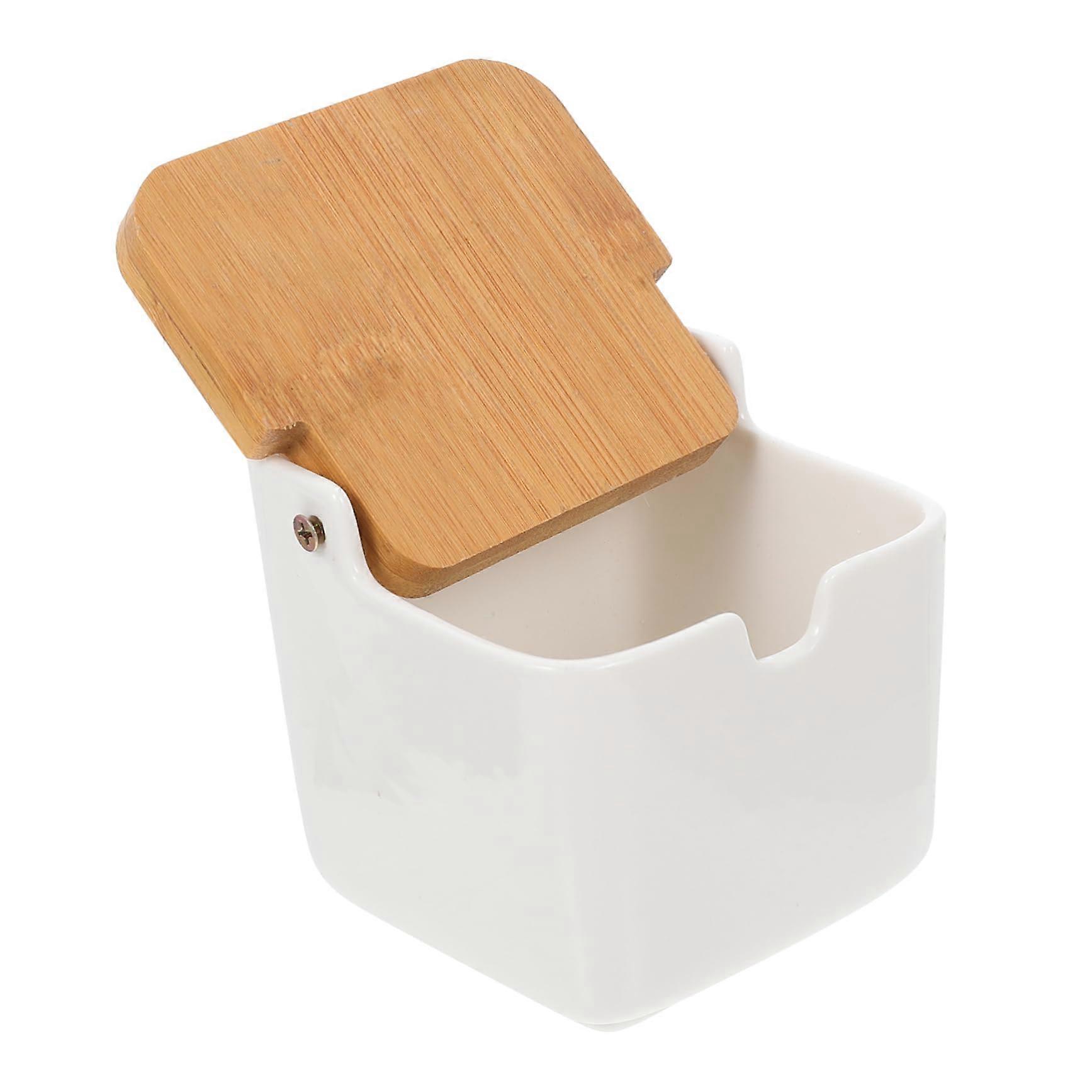 Ceramic Spice Jars with Lids for Salt Pepper Sugar, Elegant Kitchen Condiment Storage Containers