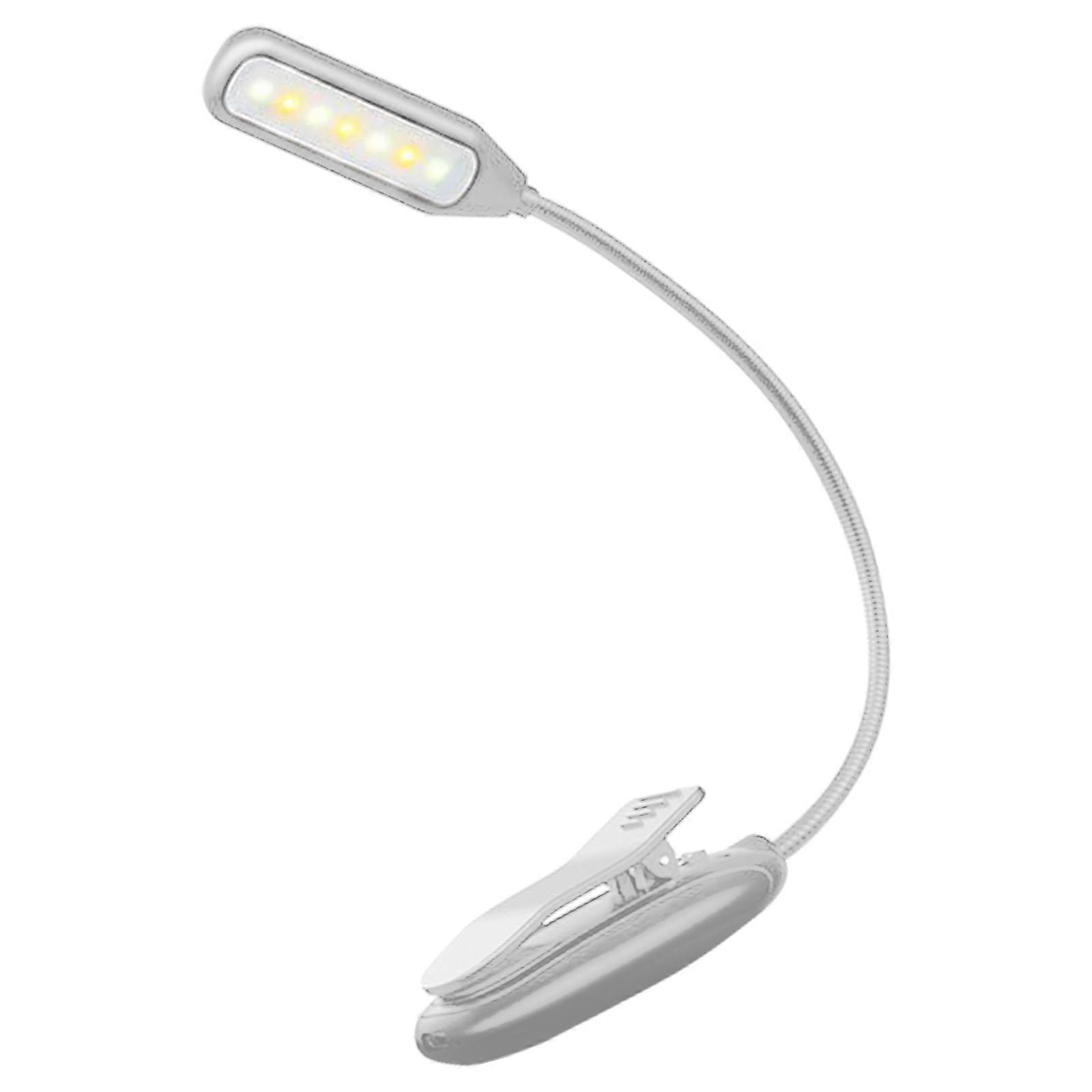 LED Reading Light with Memory Feature multifunction Clip Light Easy Carry Reading Light Upgrades for Night Time Bookworms  White