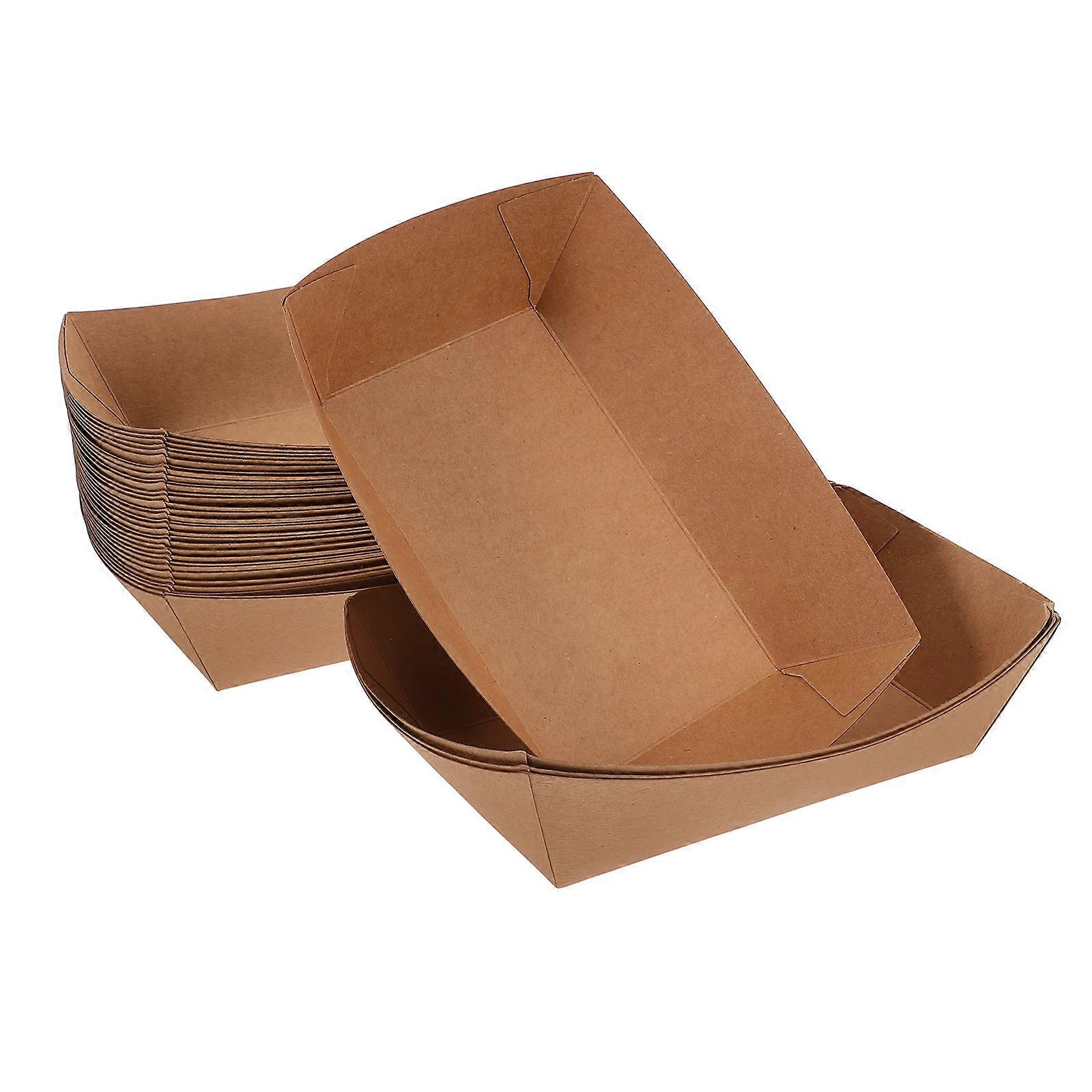 Przekąski w kształcie łódki idealne na imprezy cateringowe, kolor brązowy, 20,90 x 15,20 x 4,00 cm, 100 szt.