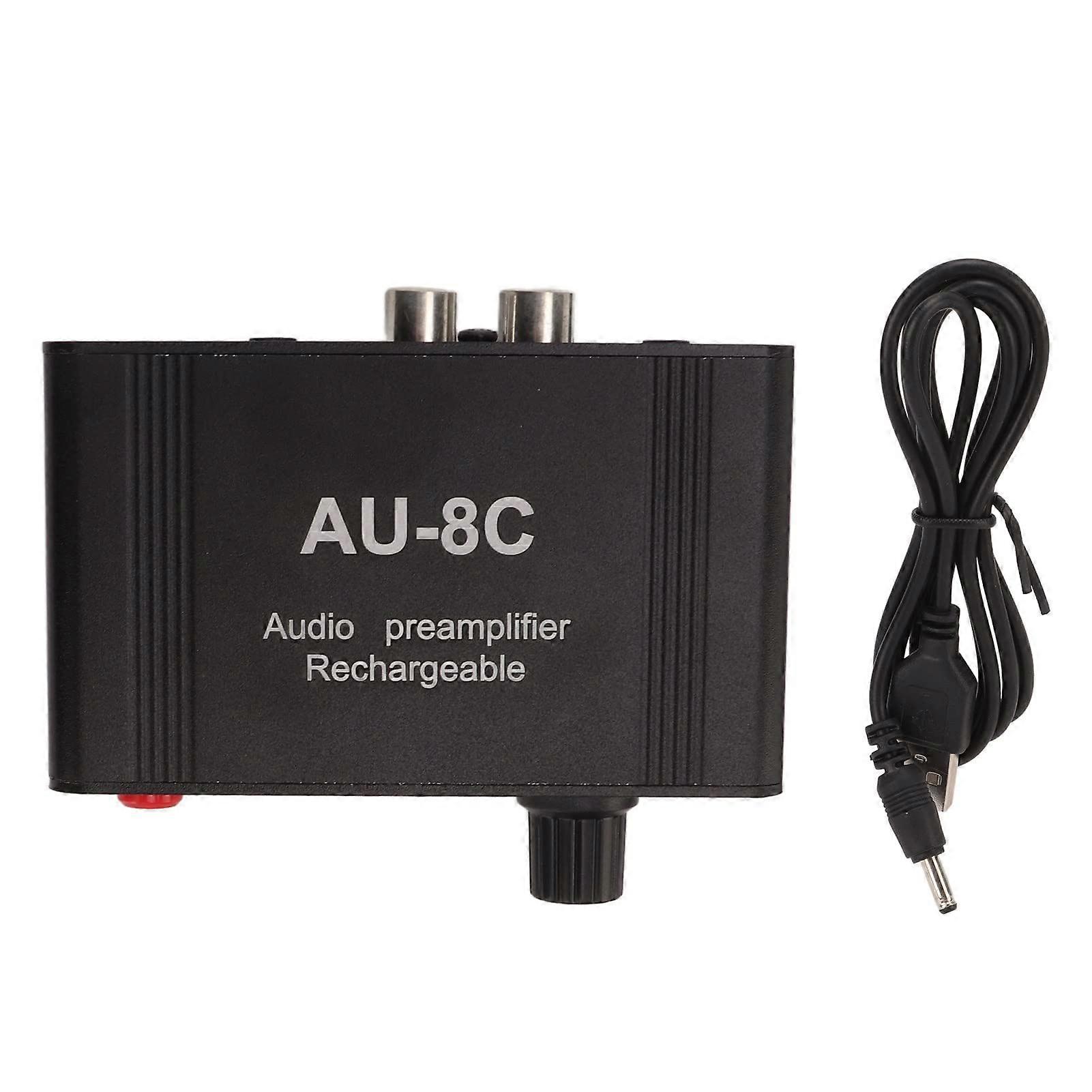 Headphone Amplifier with USB, 20dB Gain Stereo Audio Preamp, Noise Reduction, Aluminum Shell