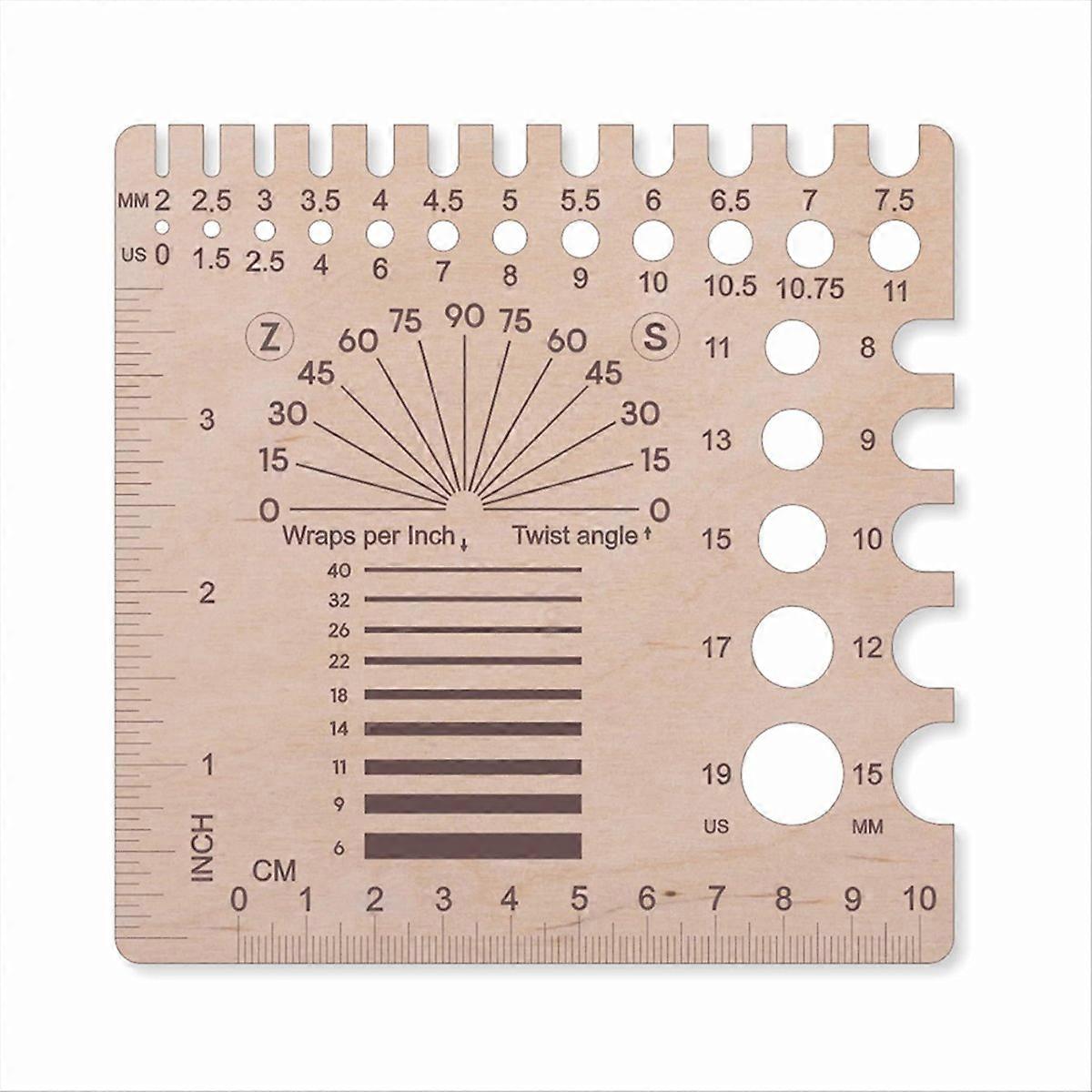 Knitting Needle Gauge Ruler Crochet Hooks Ruler C