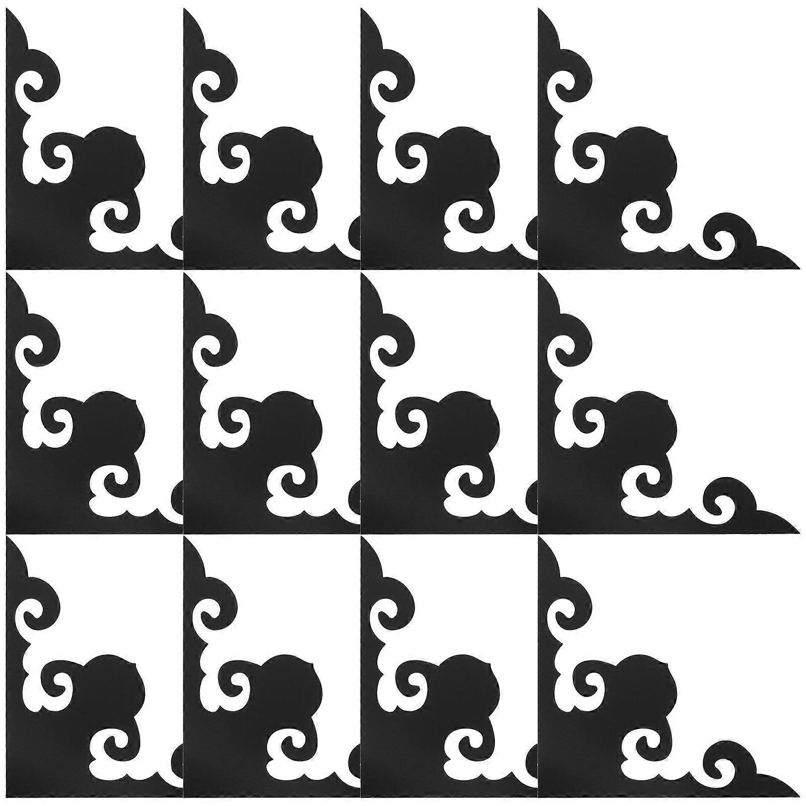 Mirror Wall Corner Decals 3D Acrylic Decorative Stickers for Wall Decor 12Pcs