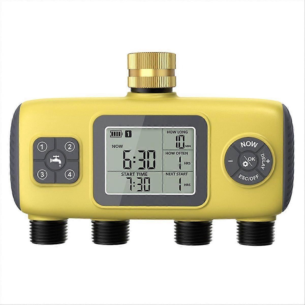 4-Zone Garden Water Timer Programmable Drip Irrigation Controller Imperial Threaded Tnterface Rain