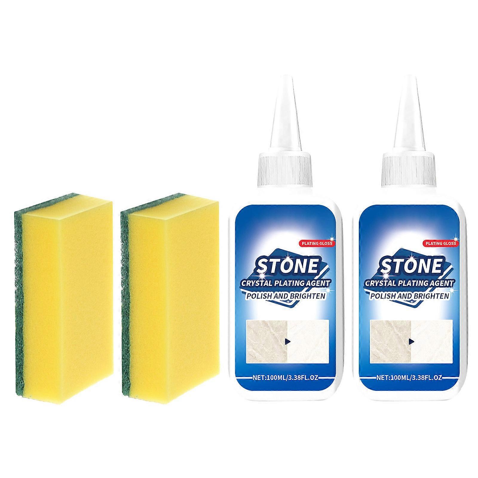 100ml Stone Stains Remover Cleaner Stone Crystal Agent Marble Stone Platform Cleaning Crystal Platings Solution Set Multicolor