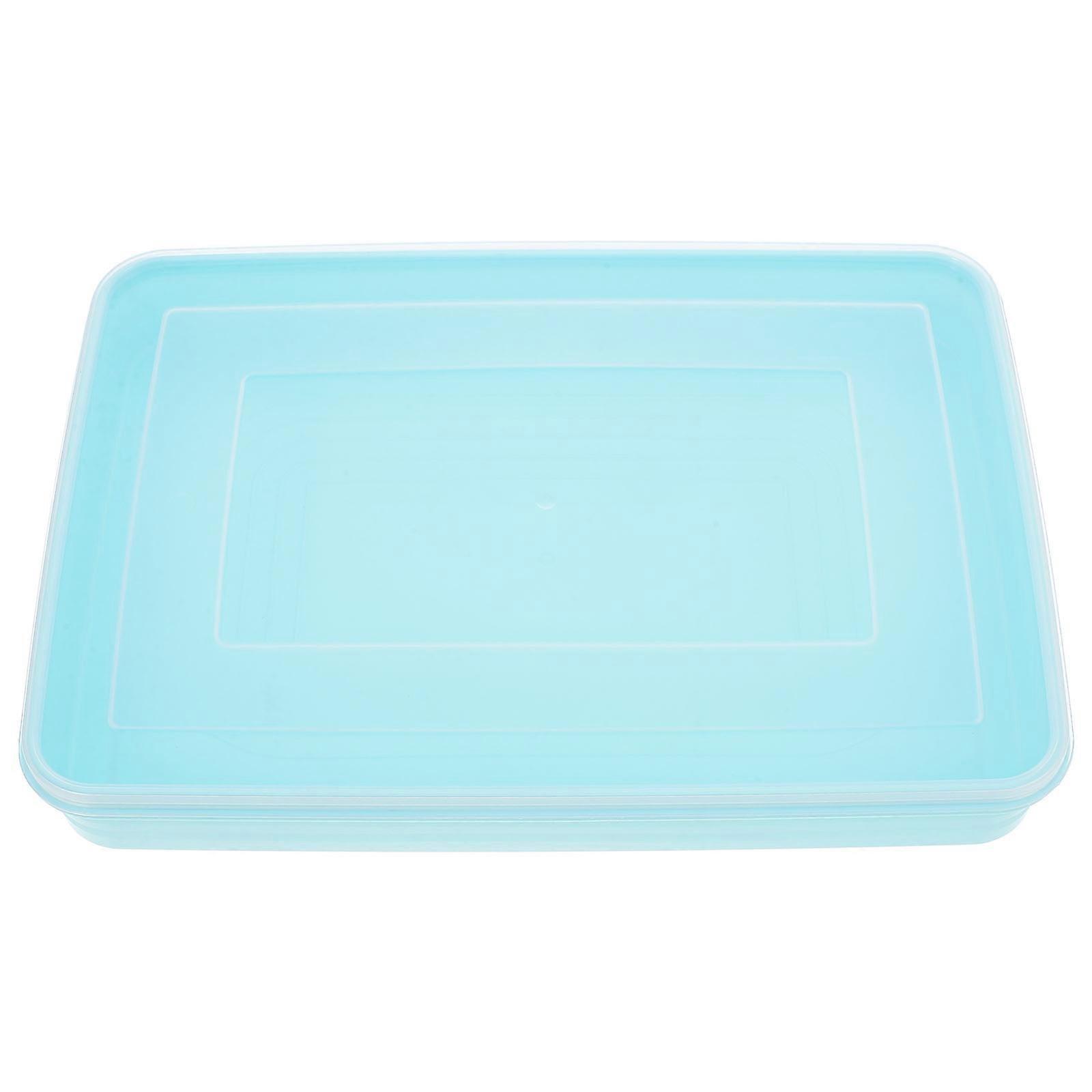 Food Box with Lids Dumpling Freezer Case for Storage 2Pcs Plastic