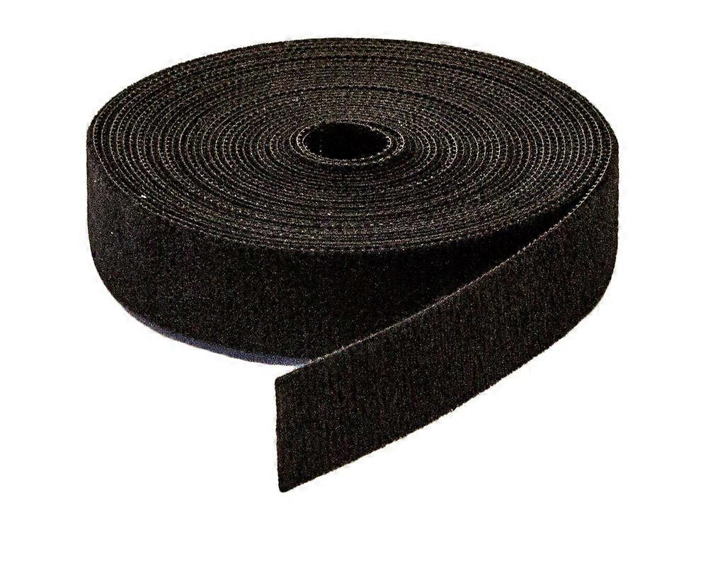 3/4 Inch Hook and Loop Cable Ties Roll 15ft Black Reusable Straps for Adjustable Wire Management