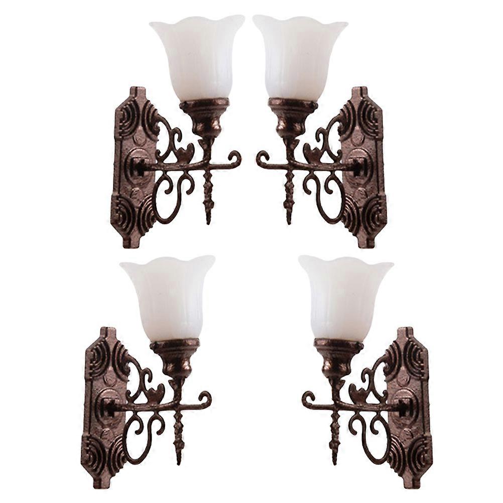 Miniature Lamp Wall Lamp for Decor 12Pcs Table Landscape Models