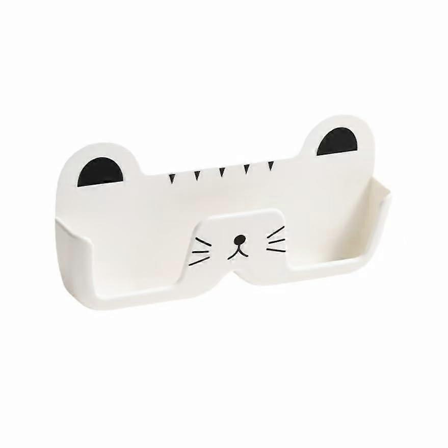 Wall Mounted Eyeglass Holder Cat Shaped Adhesive Organizer for Glasses Keys Remote and More