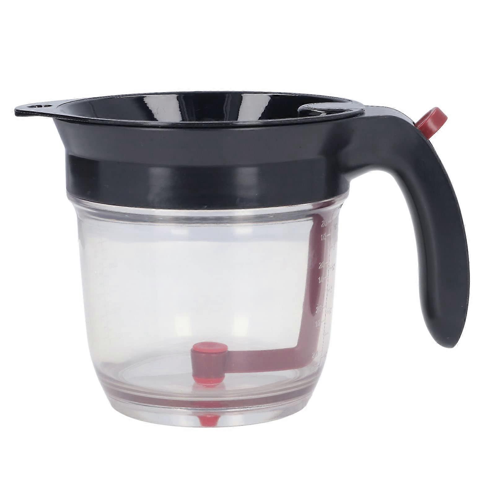 Fat Separator with Bottom Release Spout, 4 Cup Gravy Separator with Mesh Filter for Sauces and Soups