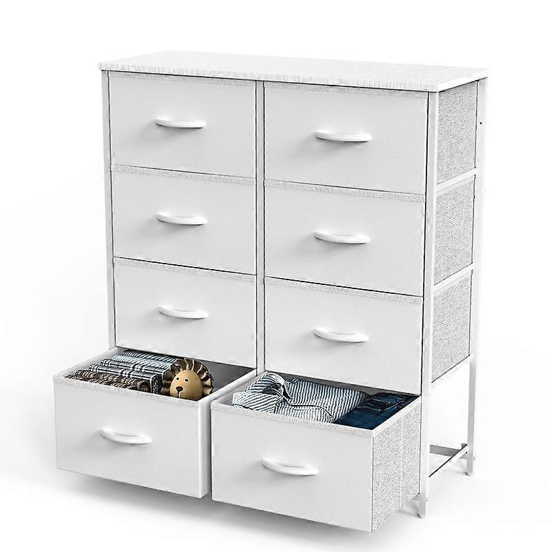 ��Deal��Dresser for Bedroom Drawer Dresser Organizer Storage Drawers Fabric Storage Tower, Chest of Drawers with 8 Fabric Bins, Steel Frame, W