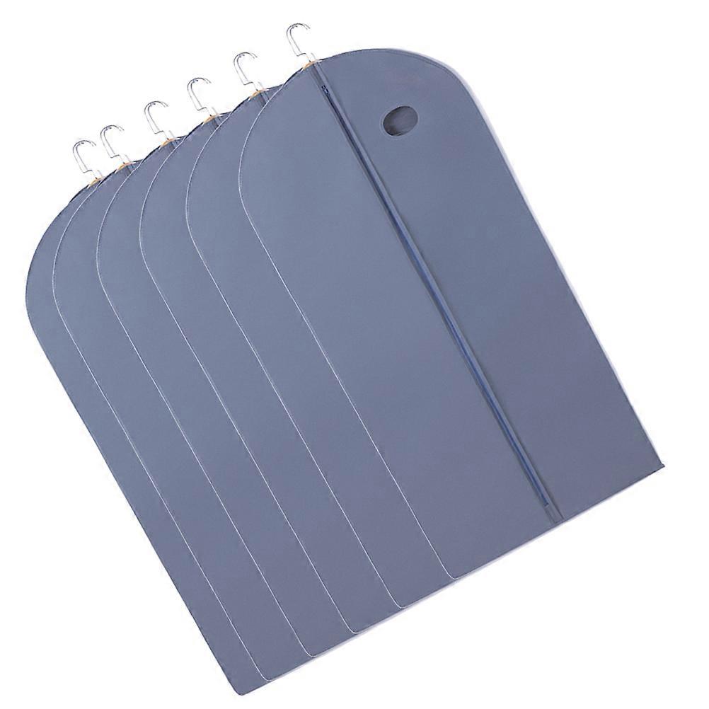 Clothes Cover Bag Dust Protector for Garment Use with 6Pcs Grey