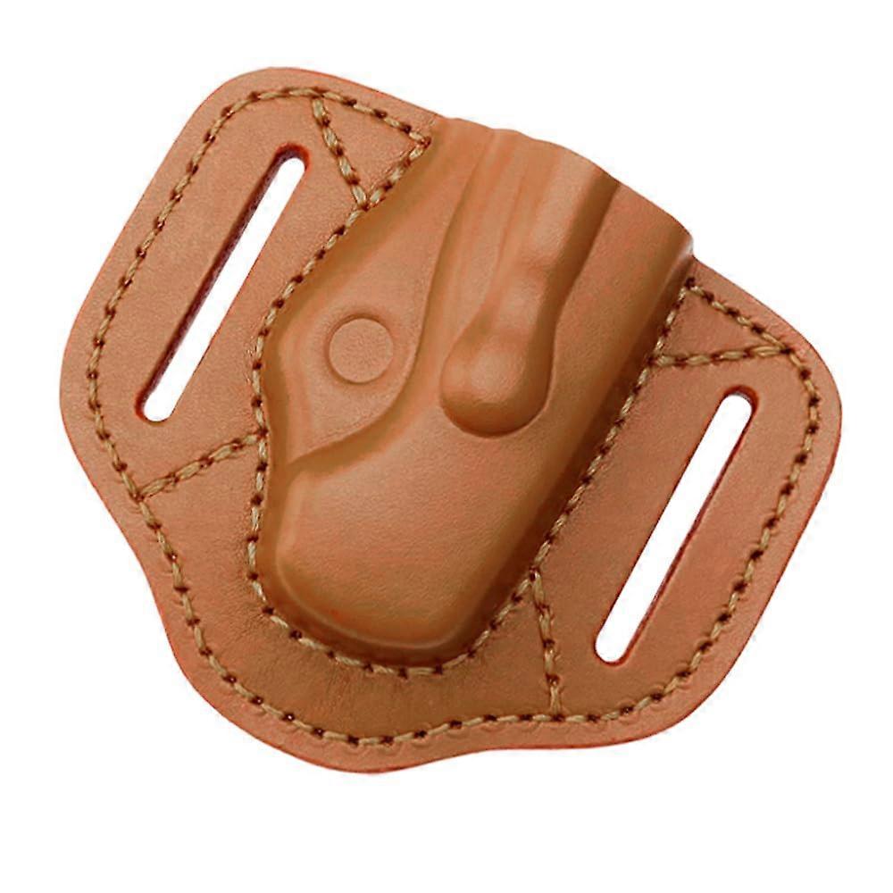 Leather Belt Knife Sheath for Folding Knives, Durable Cowhide with Secure Loop and Quick Access