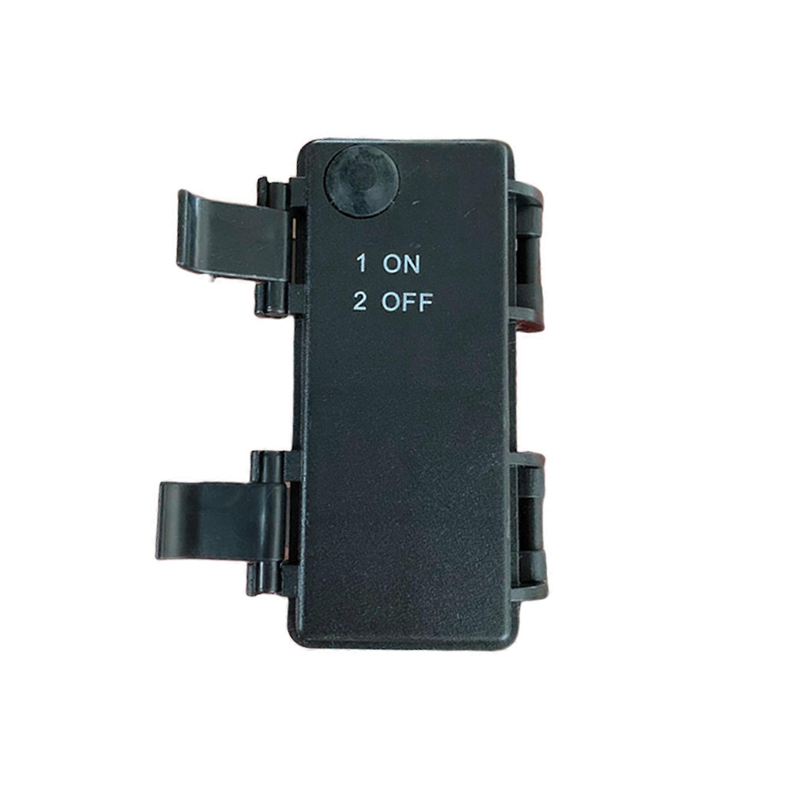 Energy Efficient Timer Battery Holder Waterproof Dustproof for 2 2A Batteries Case with Switching Function Stainless Clip  Black