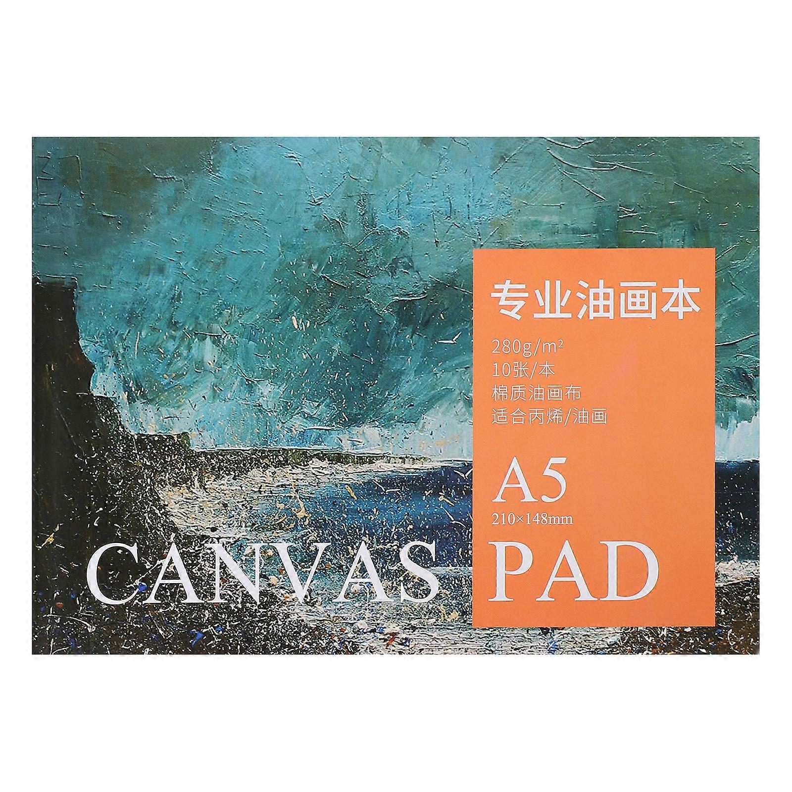 Canvas Panels Blank Canvases For Studio Use Practical White A5 Size Directly Paintable 10 Sheets