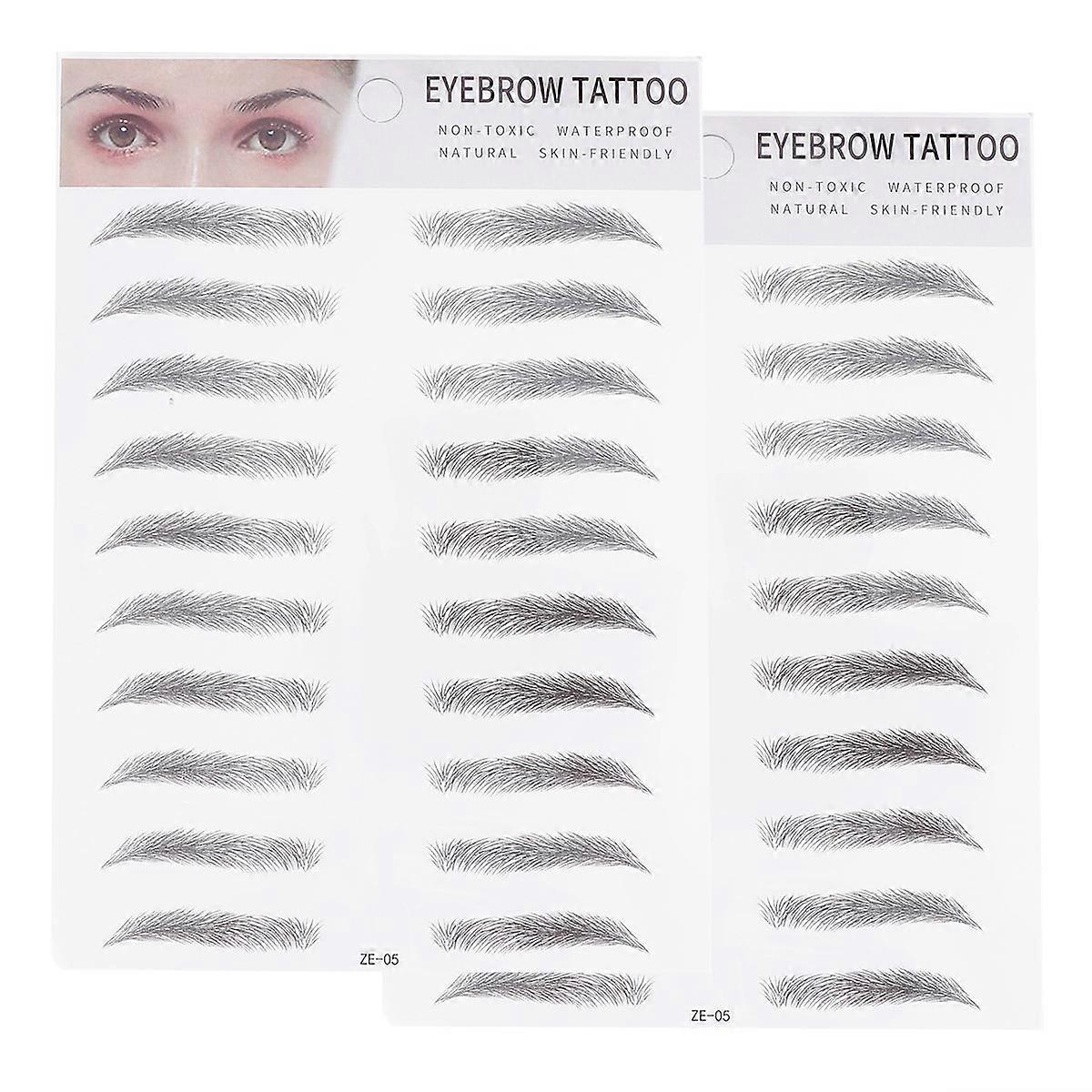 Eyebrow Tool Artificial Eyebrow Transfer Stickers for Makeup 2Pcs