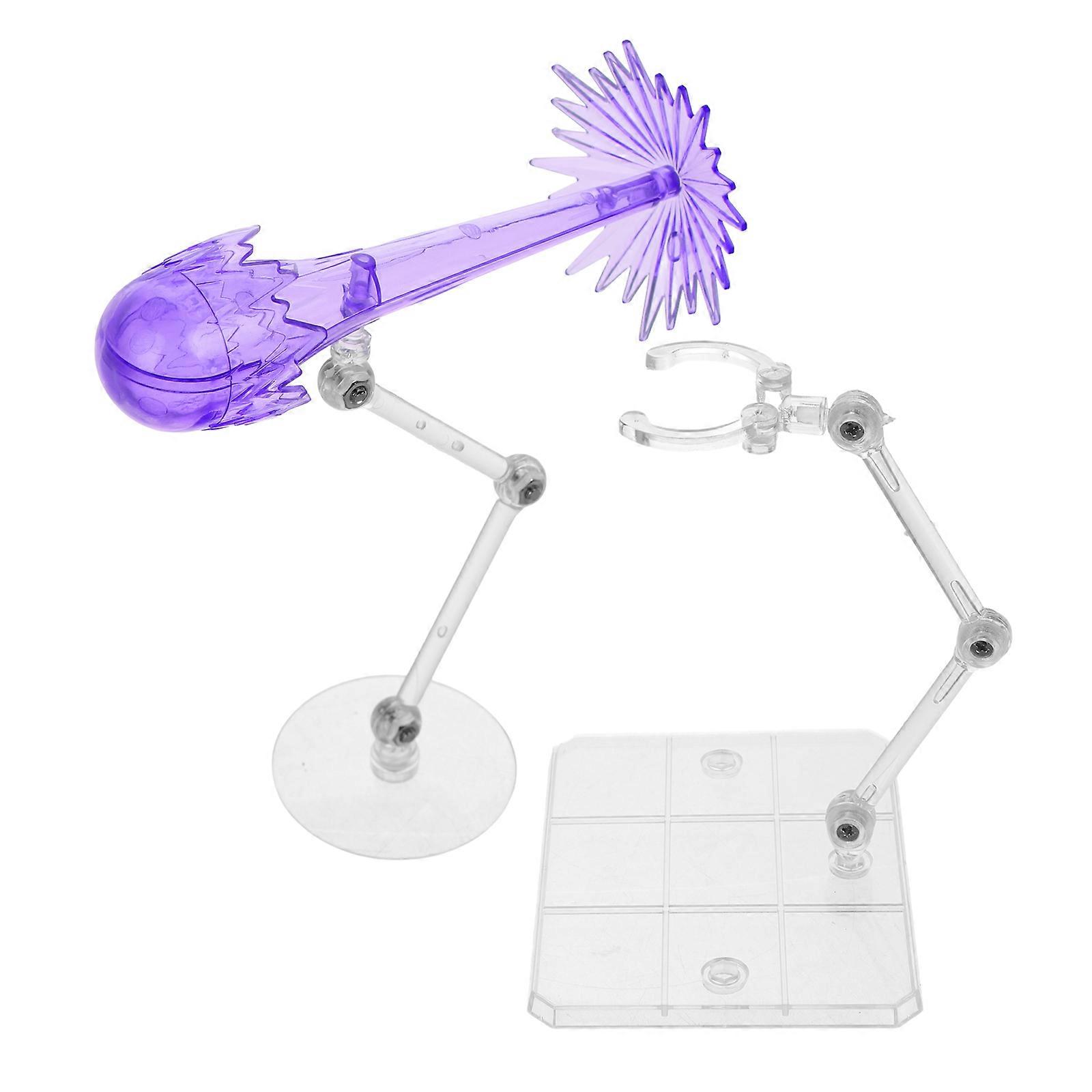 Action Figure Stand Plastic Holder for Display 2Pcs Adjustable Purple Support