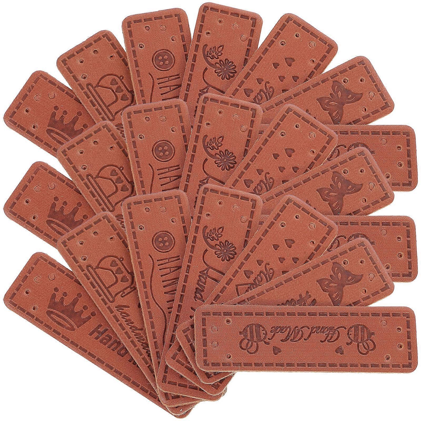 PU Handmade Tags for Sewing Crafts 140Pcs DIY Assorted