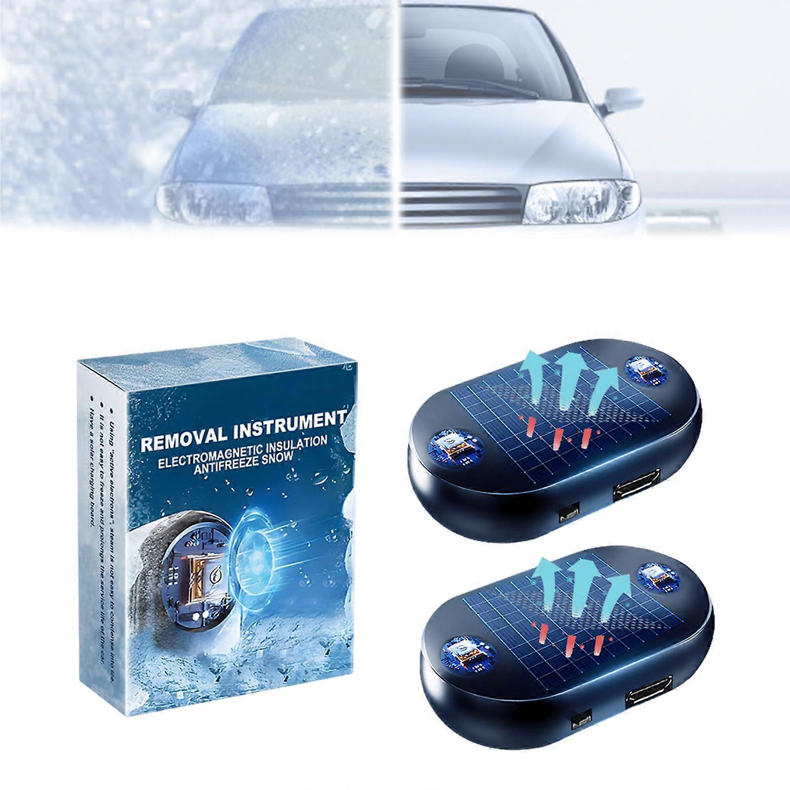Electromagnetic Car Snow Removal Device 2PCS, AntiFreeze Windshield DeIcing Tool