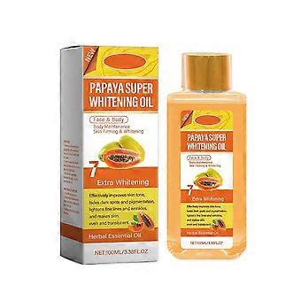 Aceite Corporal PAPAYA SUPER OIL Aceite Corporal Blanqueador Retardo del envejecimiento Reafirmante Eliminación de Manchas 100ml Aceite Esencial 2025