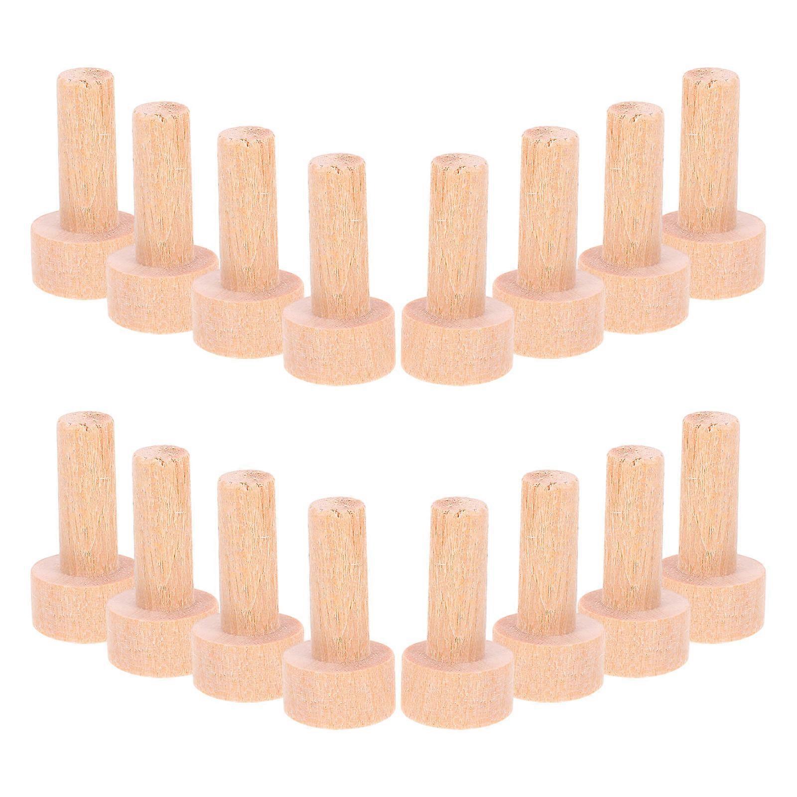 Mini Wooden Pegs for Crafts 100Pcs Durable Solid Wood T Shape Round Head