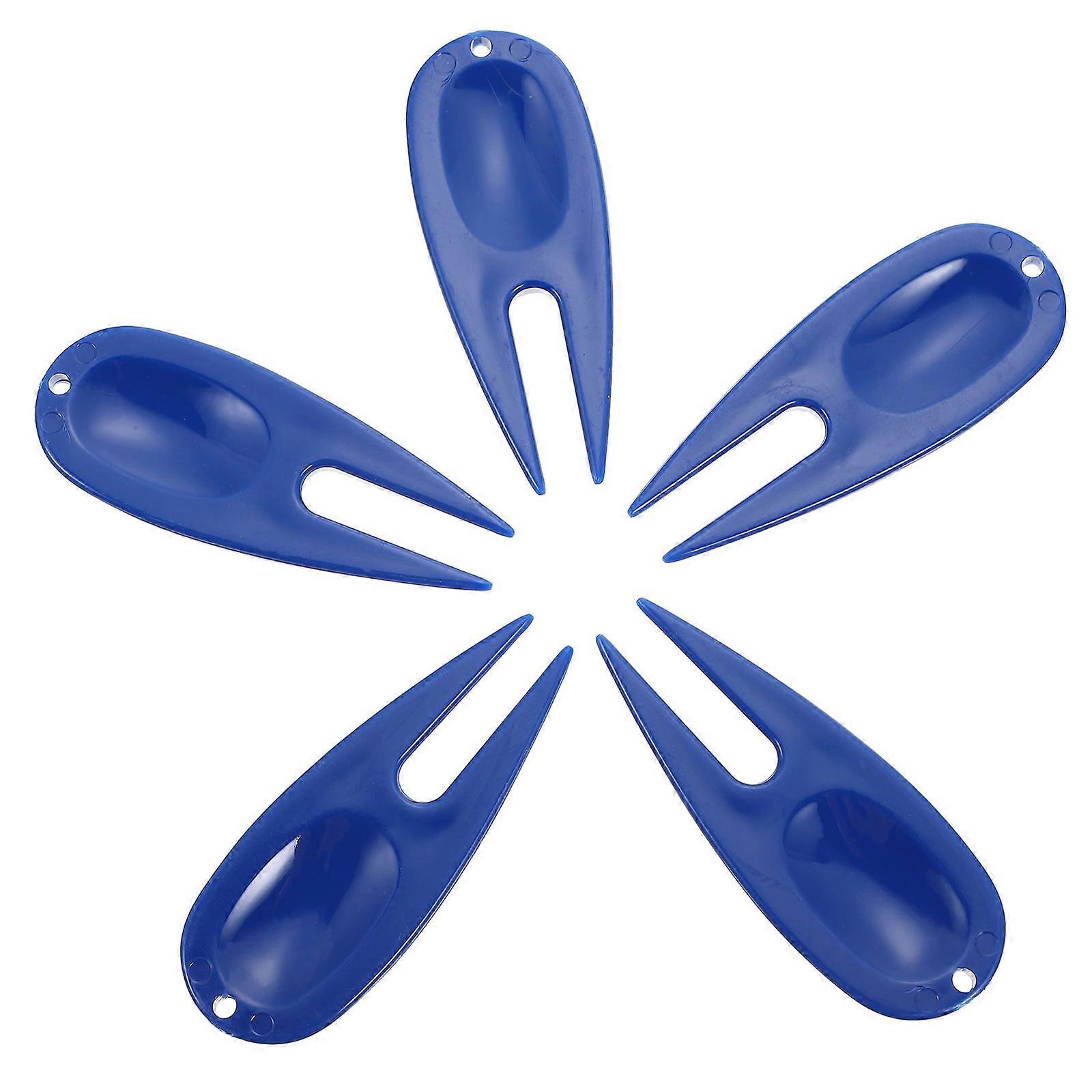 Golfs Divot Fork Plastic Tool for Lawn Repair with 120Pcs Set Blue