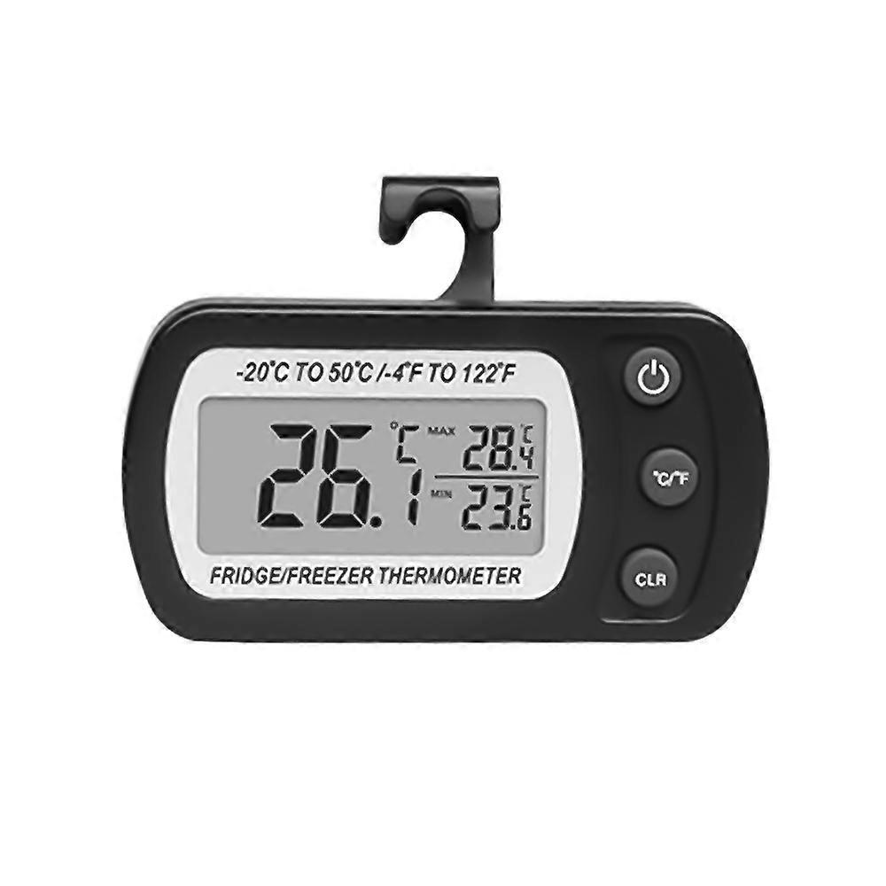 Digital freezer thermometer with temperature memory, refrigerator, suitable for kitchen, black