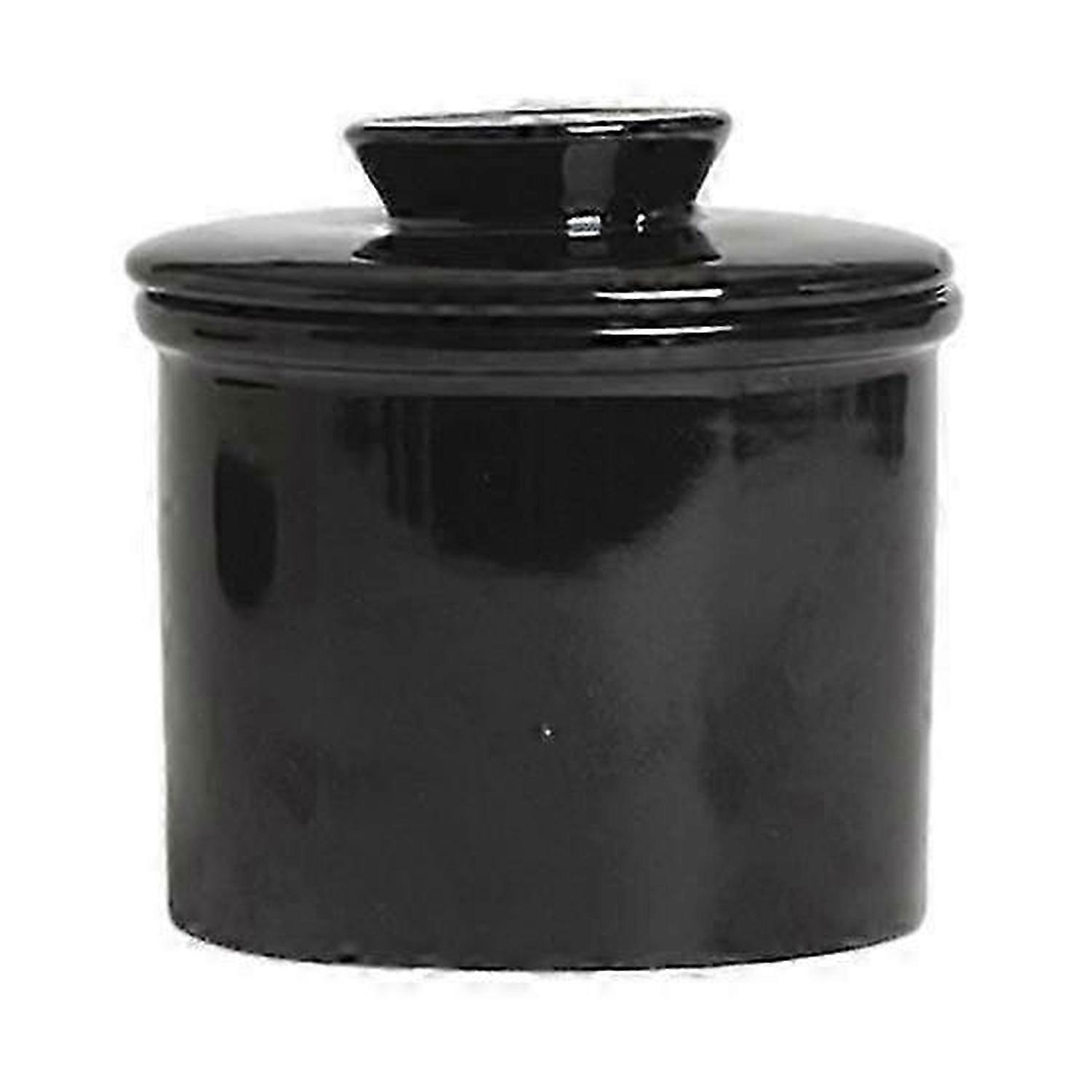 French Butter Crock Ceramic Jar with Sealed Lid Solid Color Design Durable 2025