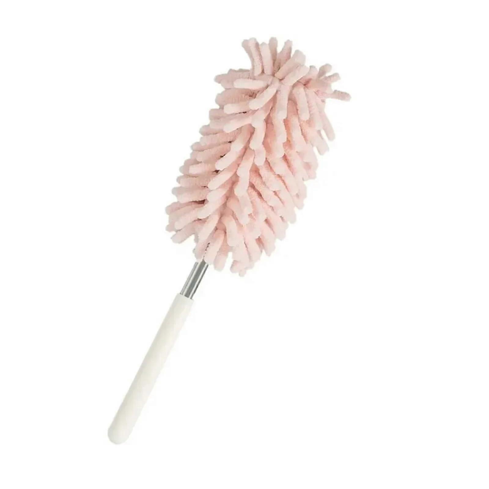 Feather Duster with Extendable Telescopic Handle for  Ceilings and Home Cleaning Pink