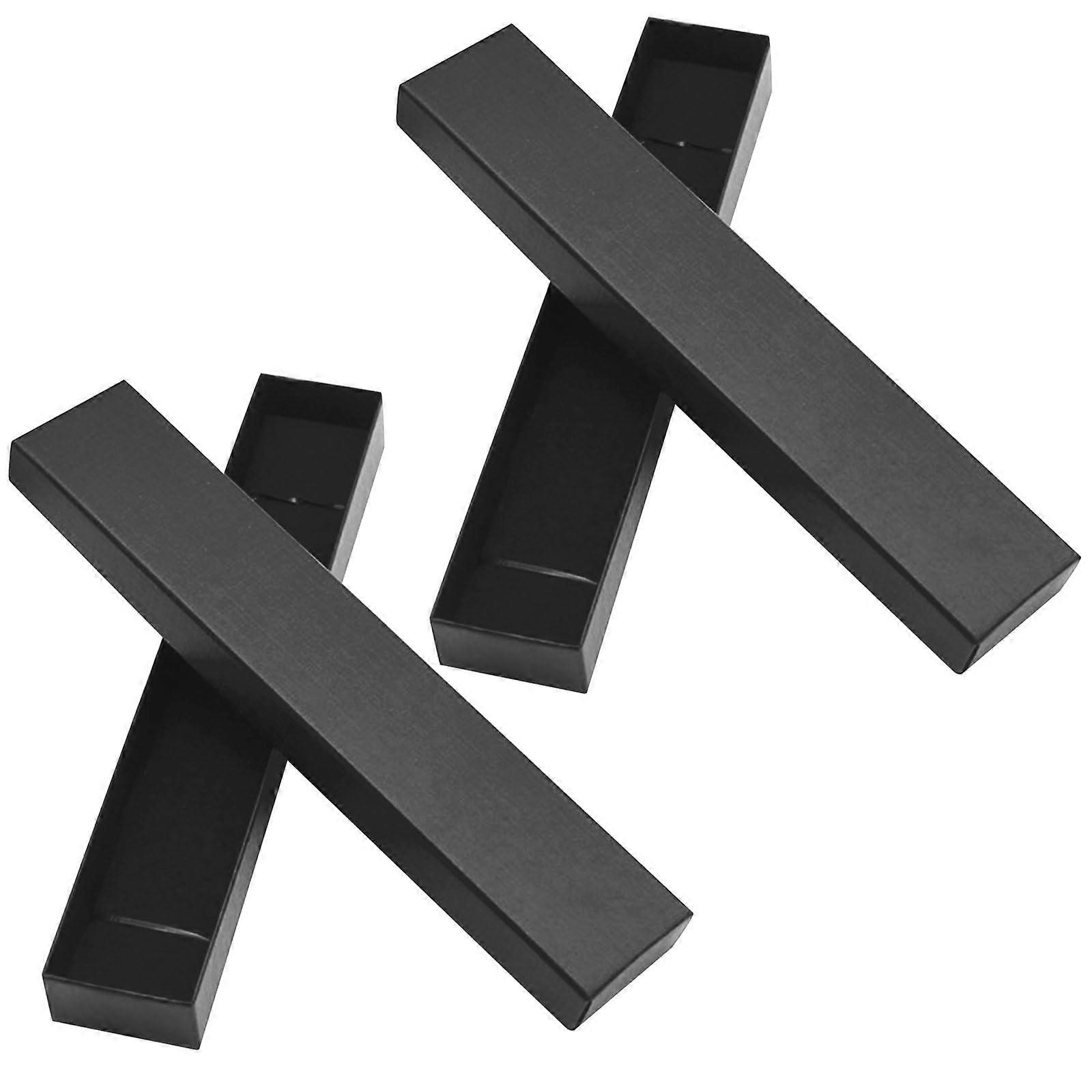 Jewelry Gift Box Set, Kraft Necklace Bracelet Boxes with Lid, Long Rectangular Cardboard Packaging