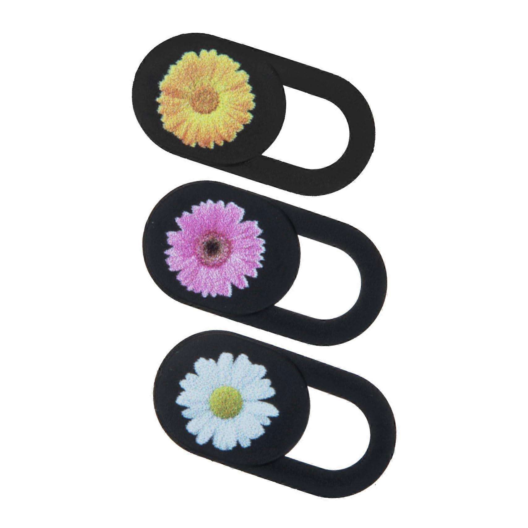 3pcs Flower Pattern Webcam Cover Slide for Privacy, Laptop Camera Cover, SelfAdhesive Design