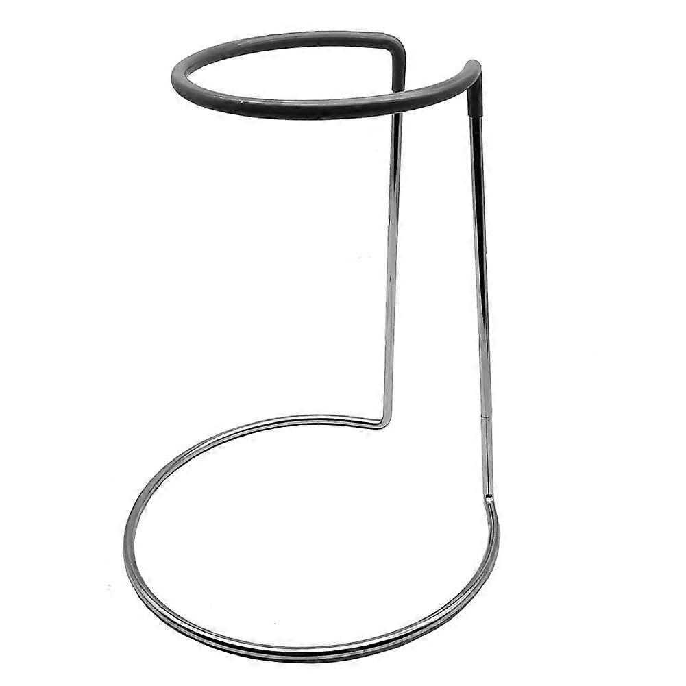 Grey Metal Decanter Drying Rack with ScratchProof Rubber  and Durable Round Base