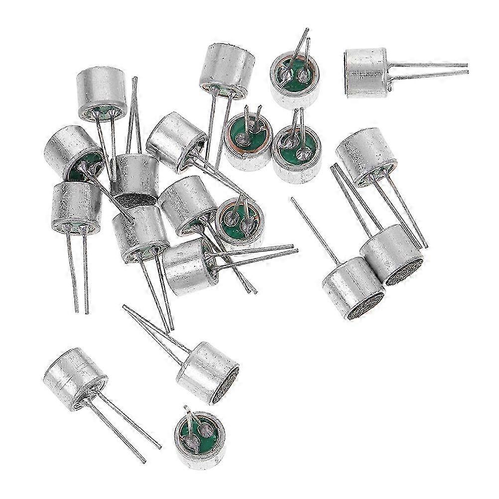 Condenser Microphone Pins Electret Cylindrical Mic for Replacement 30Pcs