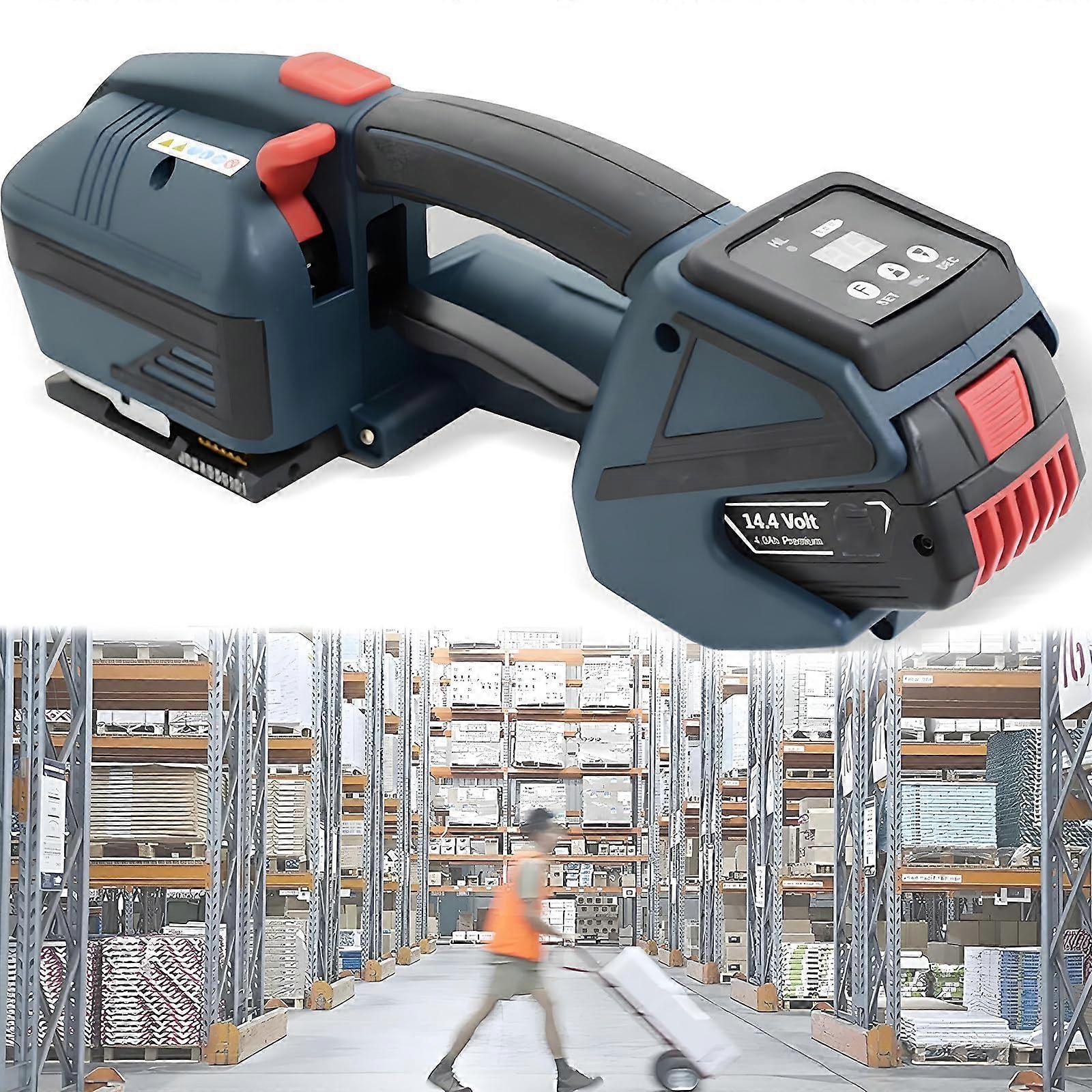 Electric Strapping Machine Automatic Tensioning with Dual 4000mAh Batteries for PP PET Straps