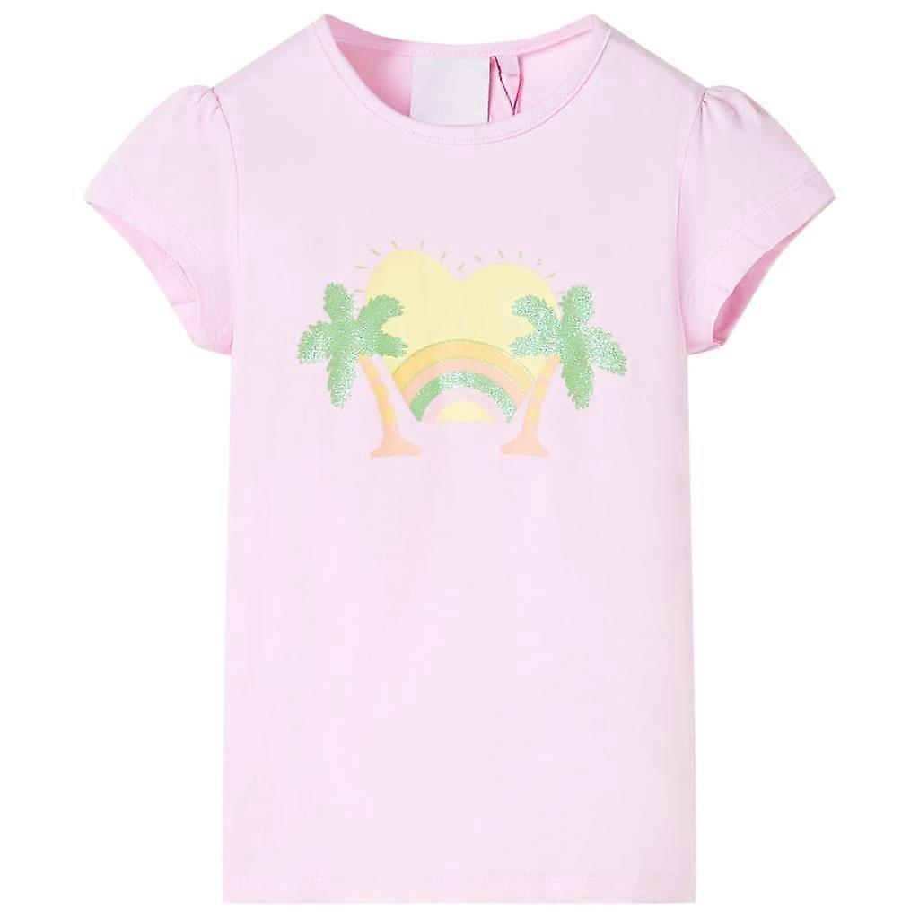 Kindershirt 128 lichtroze