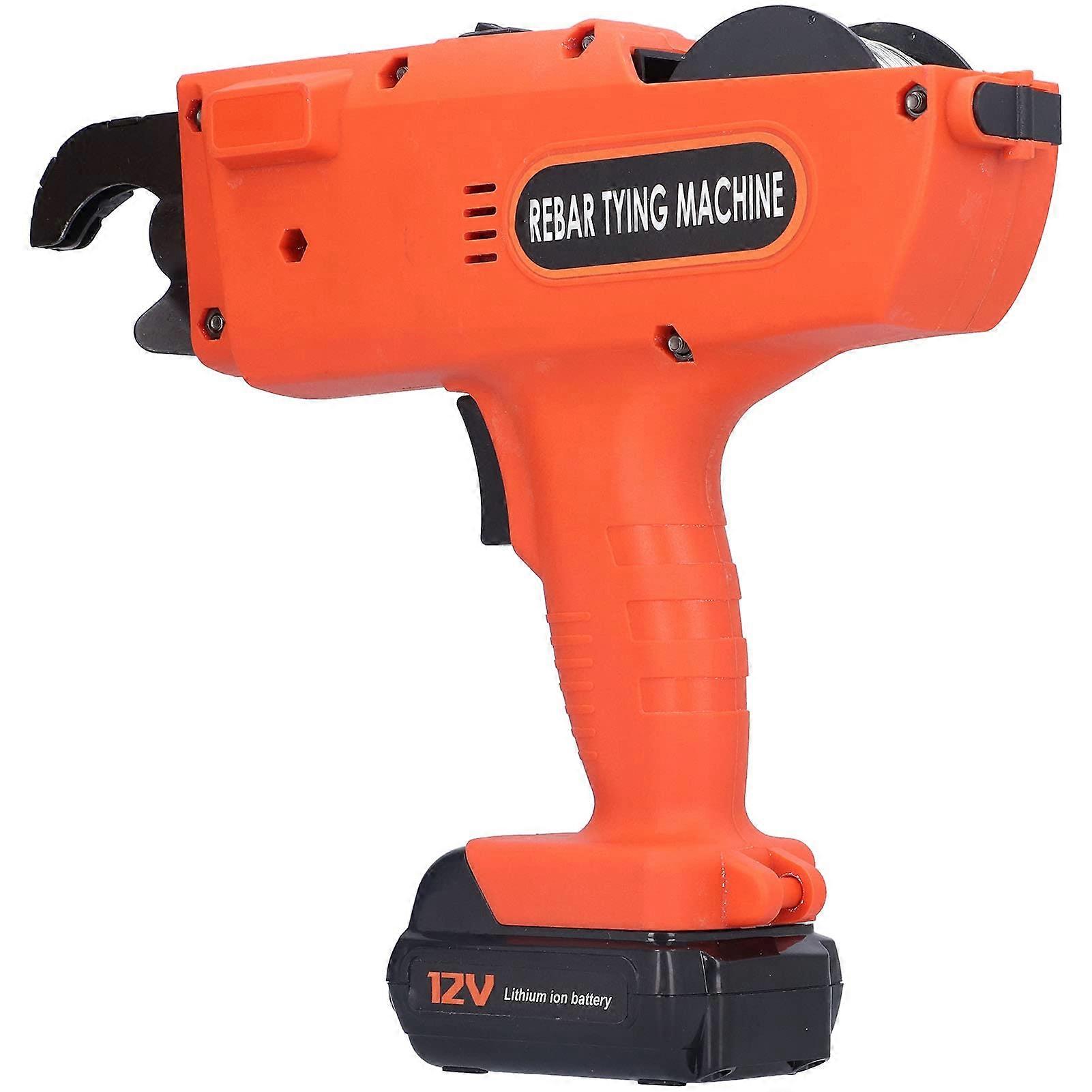 Rebar Tying Tool with Quick Wire Feeding, Adjustable Tension, Battery Powered Strapping Tool (US Plug)