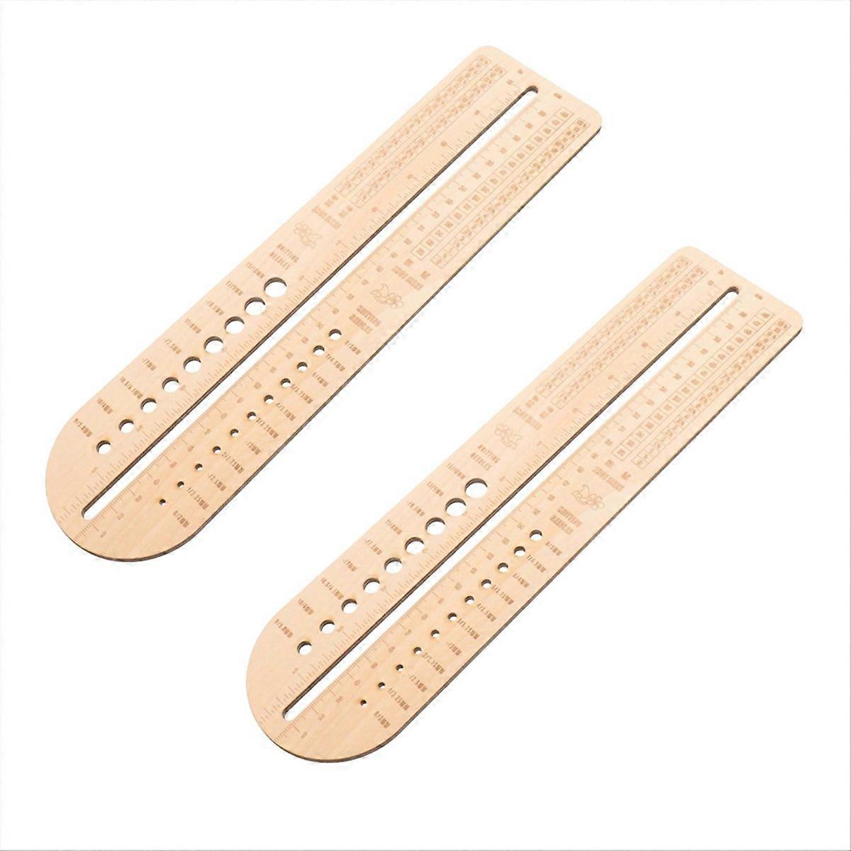 Knitting Measuring Ruler Knitting Needle Gauge Crochet Ruler