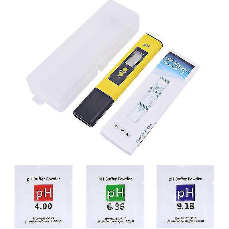 Electronic Ph Meter Tester, High Accuracy Mini Water Meter Quality Ph Pen Lcd